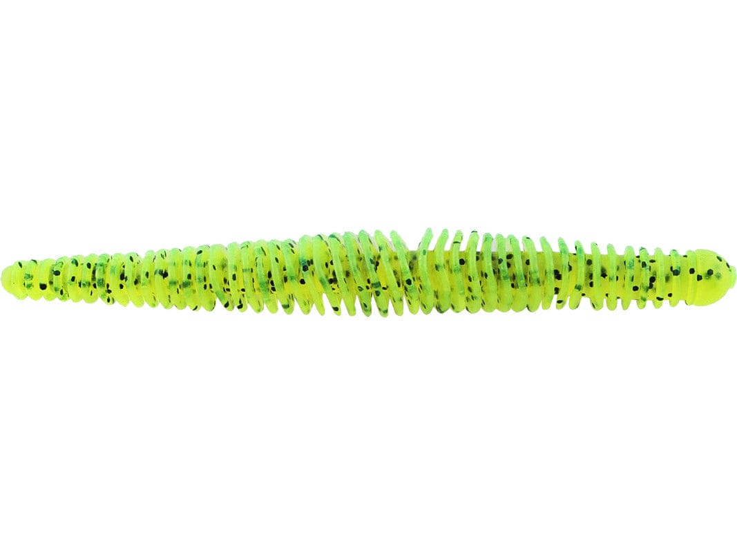 MONSTERBASS Baby Rattlesnake 3.75’’ Finesse Soft Plastic Worm | Color: Blue Flake Ballistic Bluegill Chartreuse Pepper