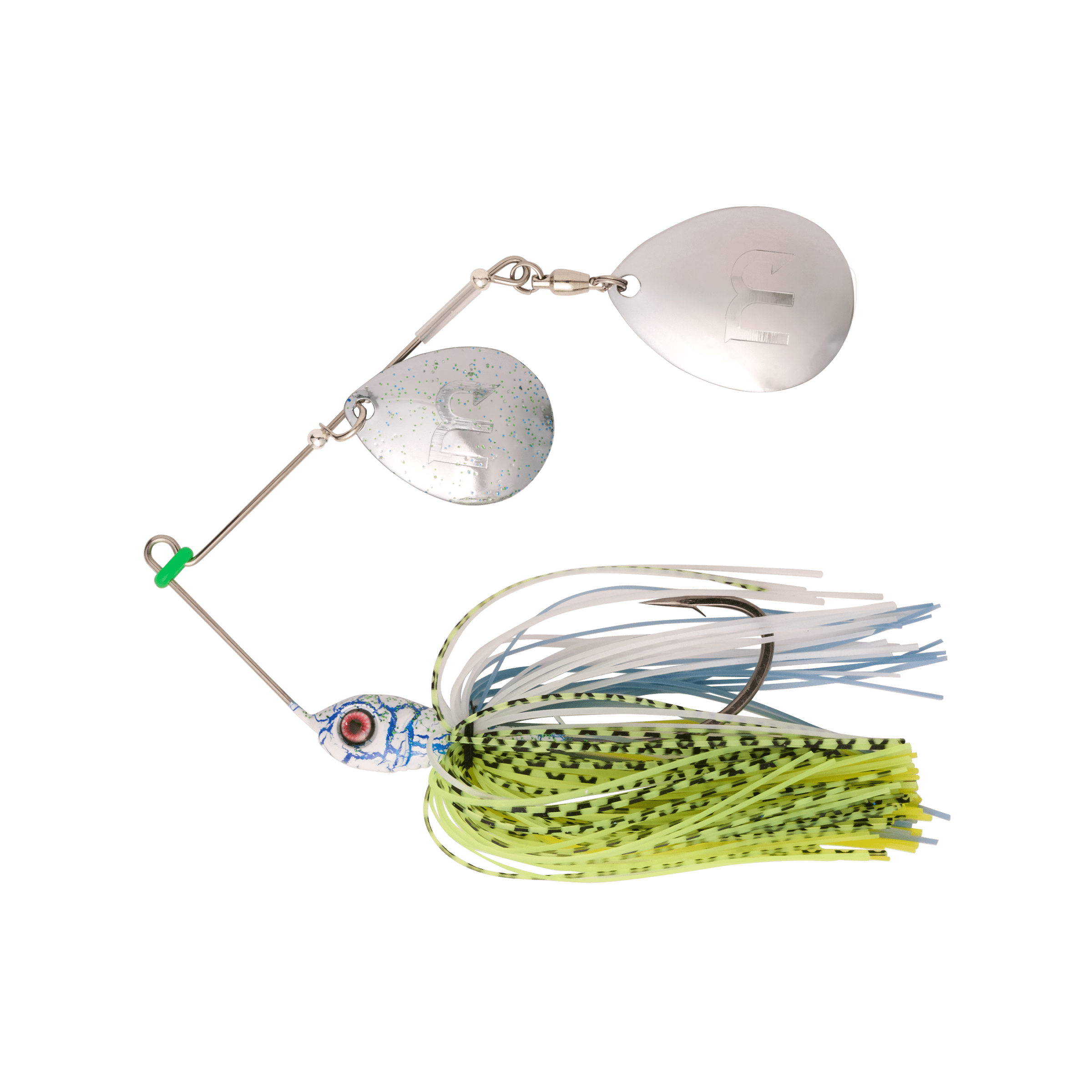 MONSTERBASS Blade Burner Colorado Spinnerbait | 3/8 oz Bass | Color: LIMITED EDITION: Grape Ape Chartreuse/White