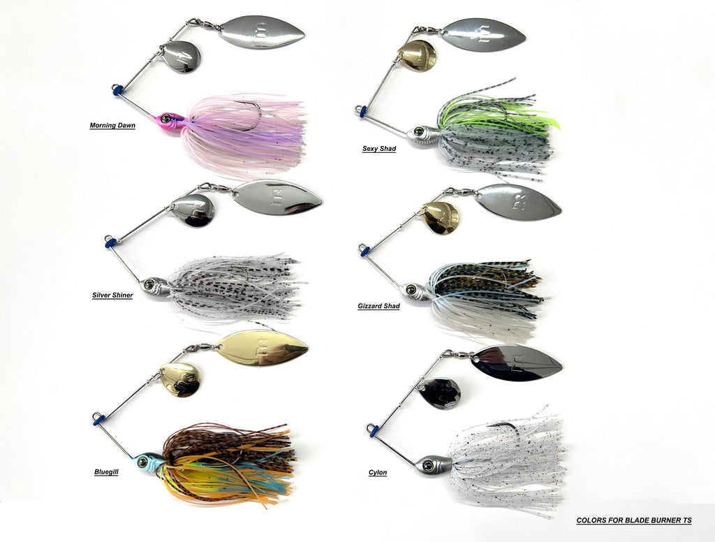MONSTERBASS Blade Burner Spinnerbait, Willow & Colorado Blades 14 Colors | Size: 3/8 oz 1/2 | Color: Sexy Cracks Chad