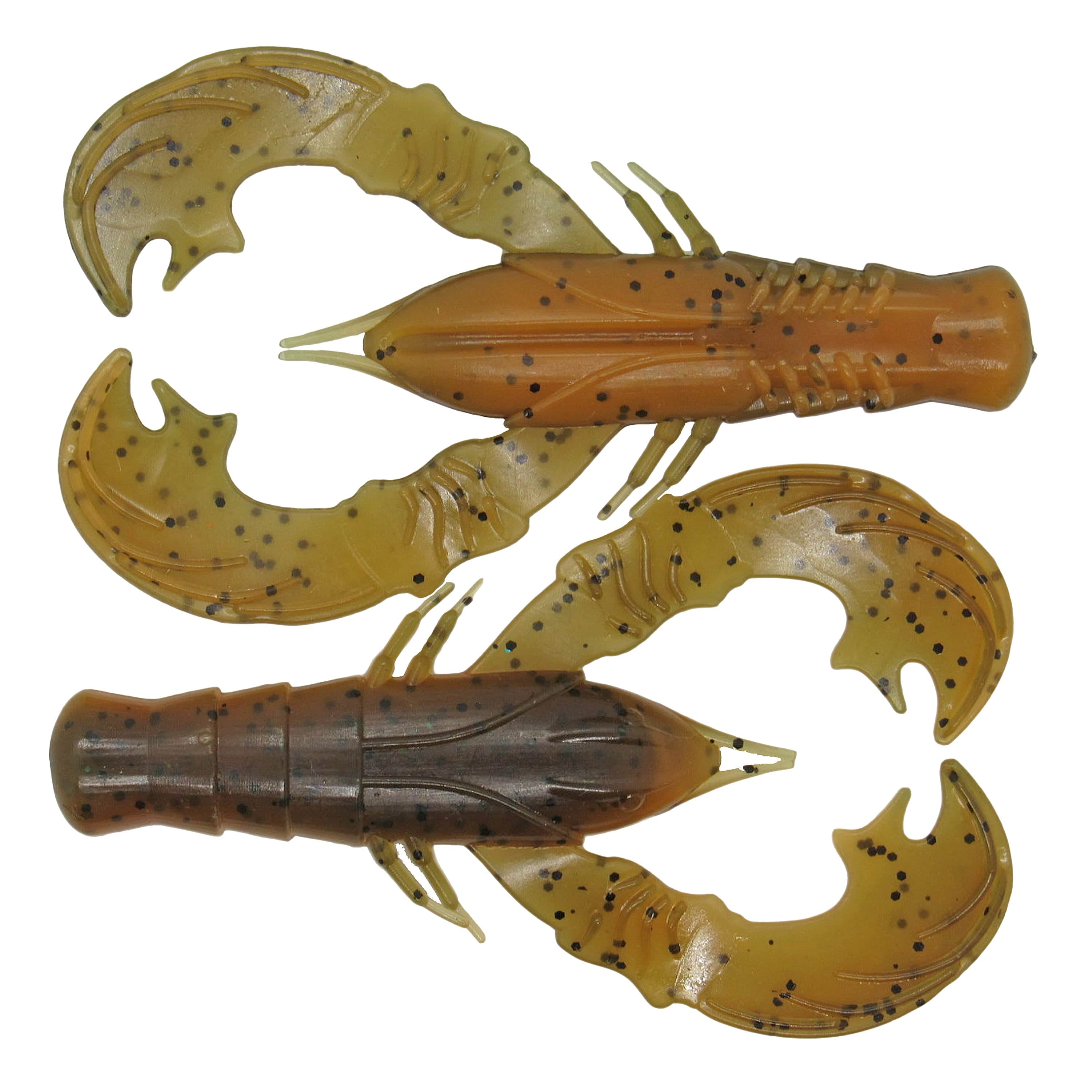 MONSTERBASS Crush Craw 4’’ Soft Plastic Crawfish Bait | Color: Green Pumpkin Watermelon Red Flake Magic Black Blue PB&J
