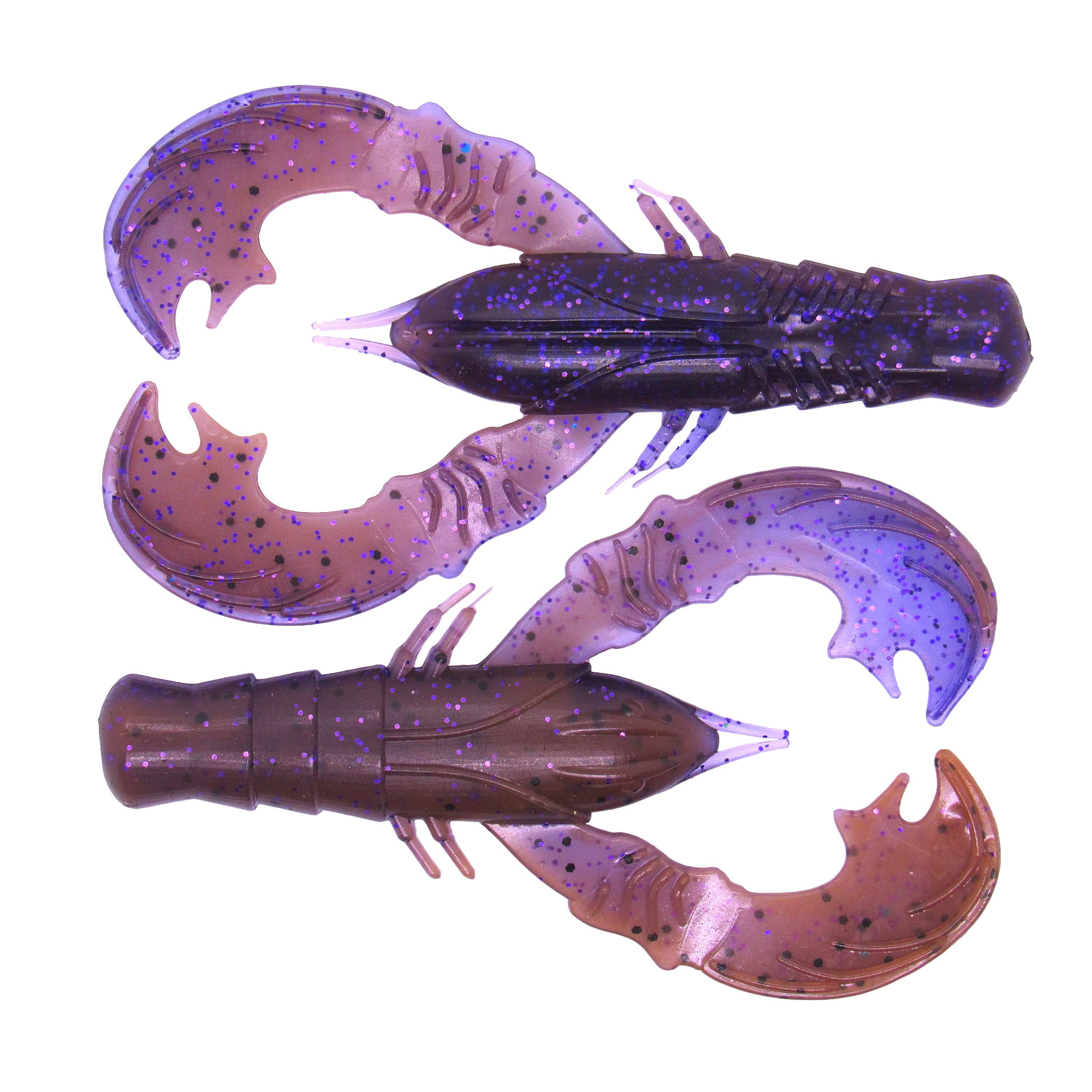 MONSTERBASS Crush Craw 4’’ Soft Plastic Crawfish Bait | Color: Green Pumpkin Watermelon Red Flake Magic Black Blue PB&J