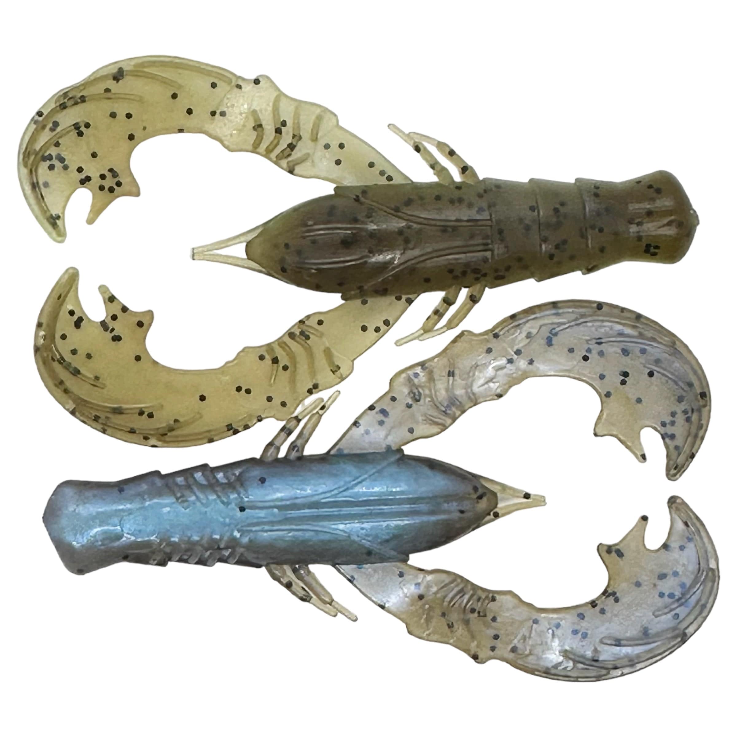 MONSTERBASS Crush Craw 4’’ Soft Plastic Crawfish Bait | Color: Green Pumpkin Watermelon Red Flake Magic Black Blue PB&J