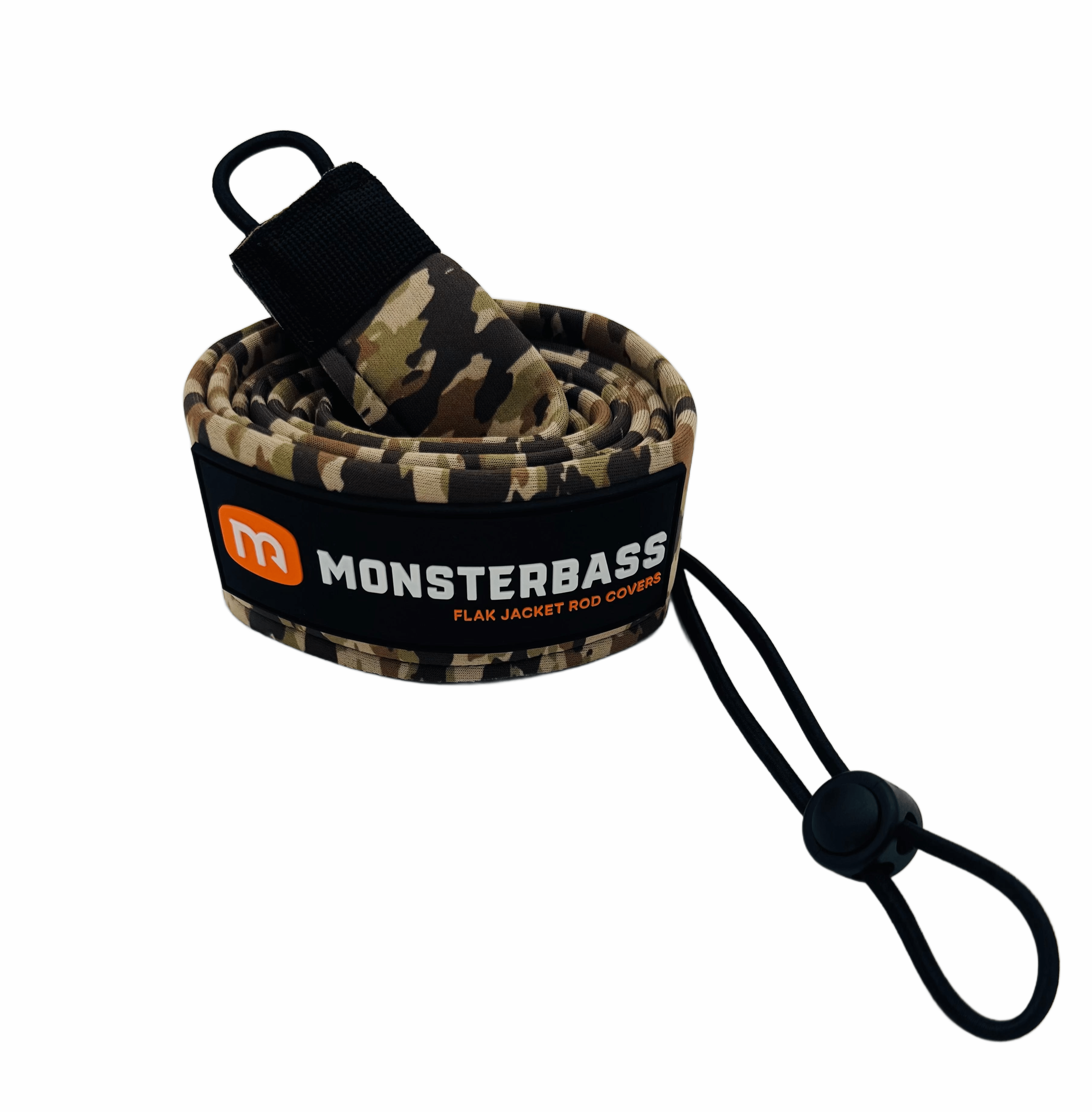 MONSTERBASS Flak Jacket Rod Covers, Spinning & Casting | Type: | Color: Camo Camo2 Black Grey Red USA - Fishing