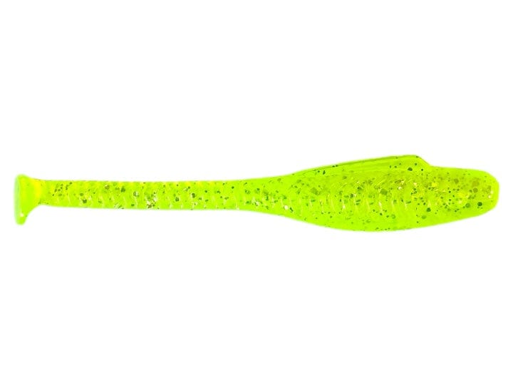 MONSTERBASS GrandeBass Shad Trixx Soft Swimbait 4.25’’ | Color: Chartreuse Silver Electric GP Gill Green Pumpkin