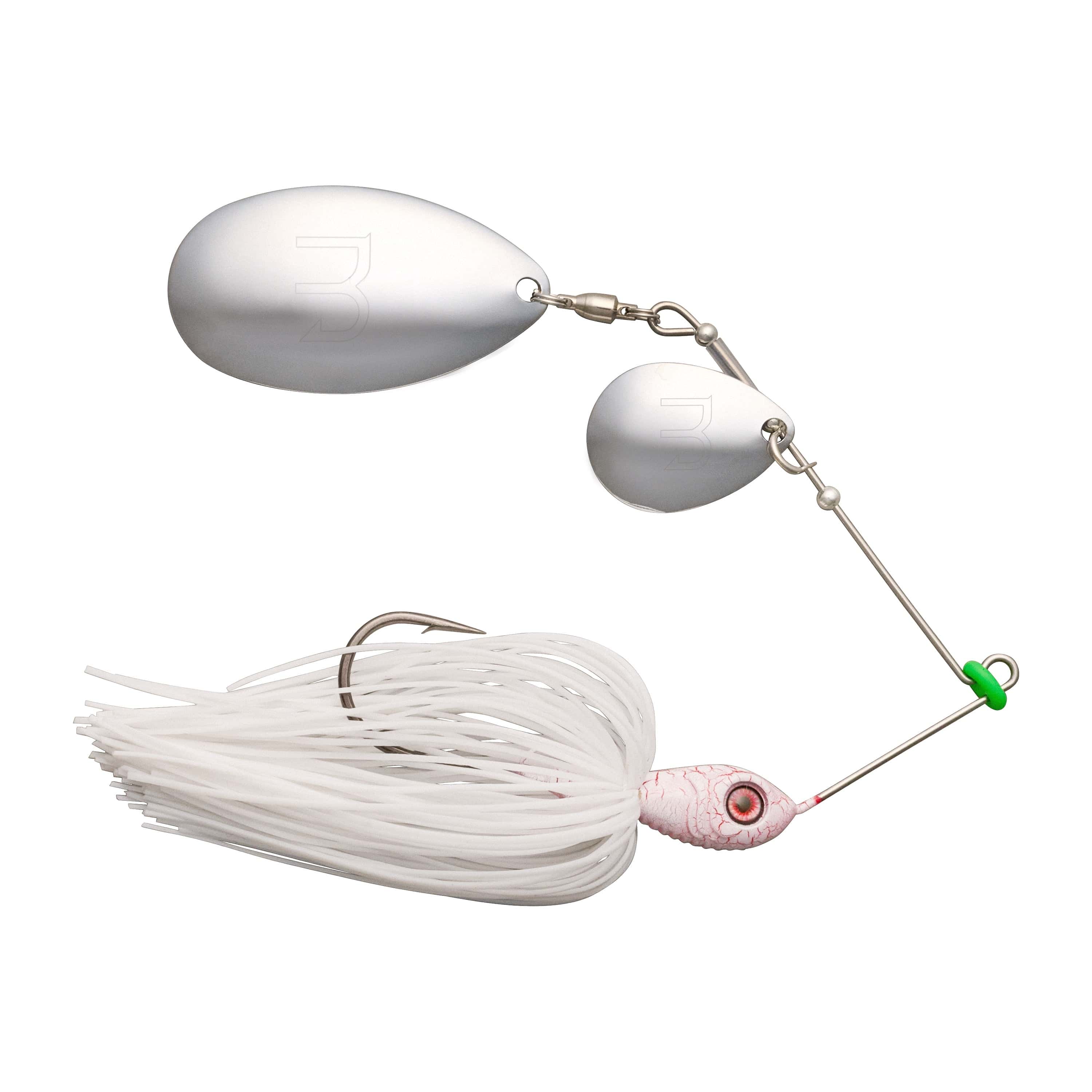 MONSTERBASS Hoosier Daddy Indiana Spinnerbait | 3/8 oz | Color: Chad Spawn Bluegill White & Chartreuse - Spinnerbaits