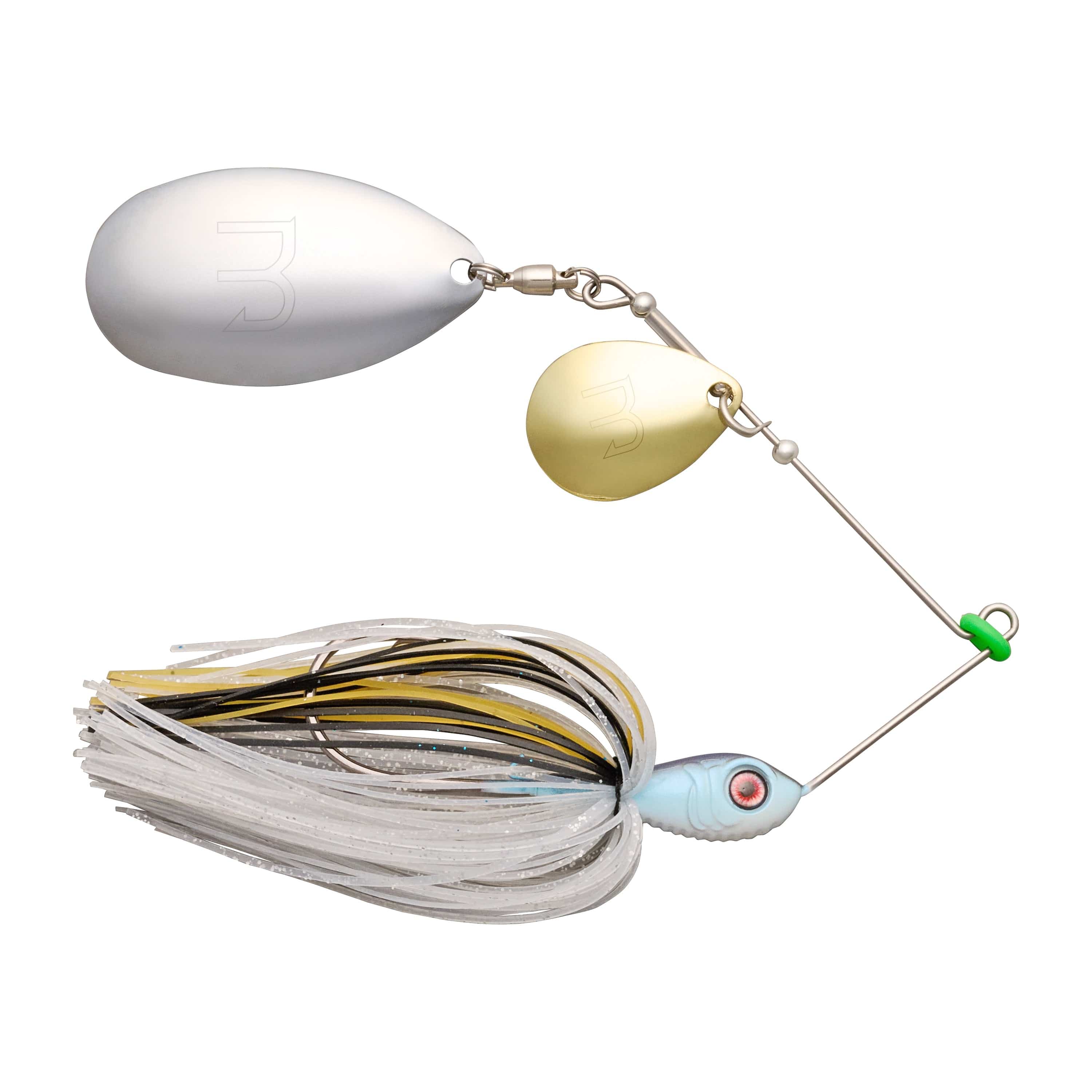MONSTERBASS Hoosier Daddy Indiana Spinnerbait | 3/8 oz | Color: Chad Spawn Bluegill White & Chartreuse - Spinnerbaits