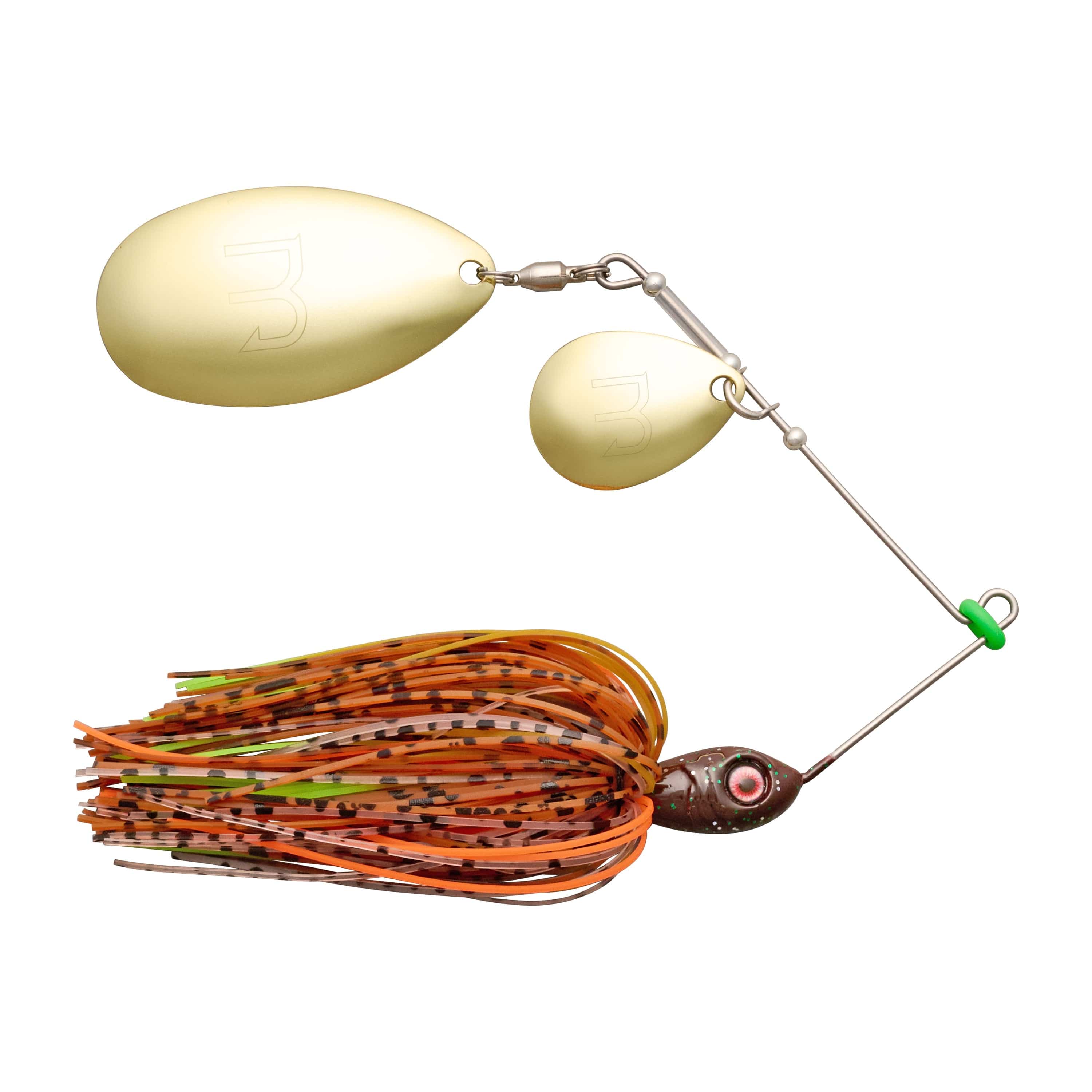 MONSTERBASS Hoosier Daddy Indiana Spinnerbait | 3/8 oz | Color: Chad Spawn Bluegill White & Chartreuse - Spinnerbaits