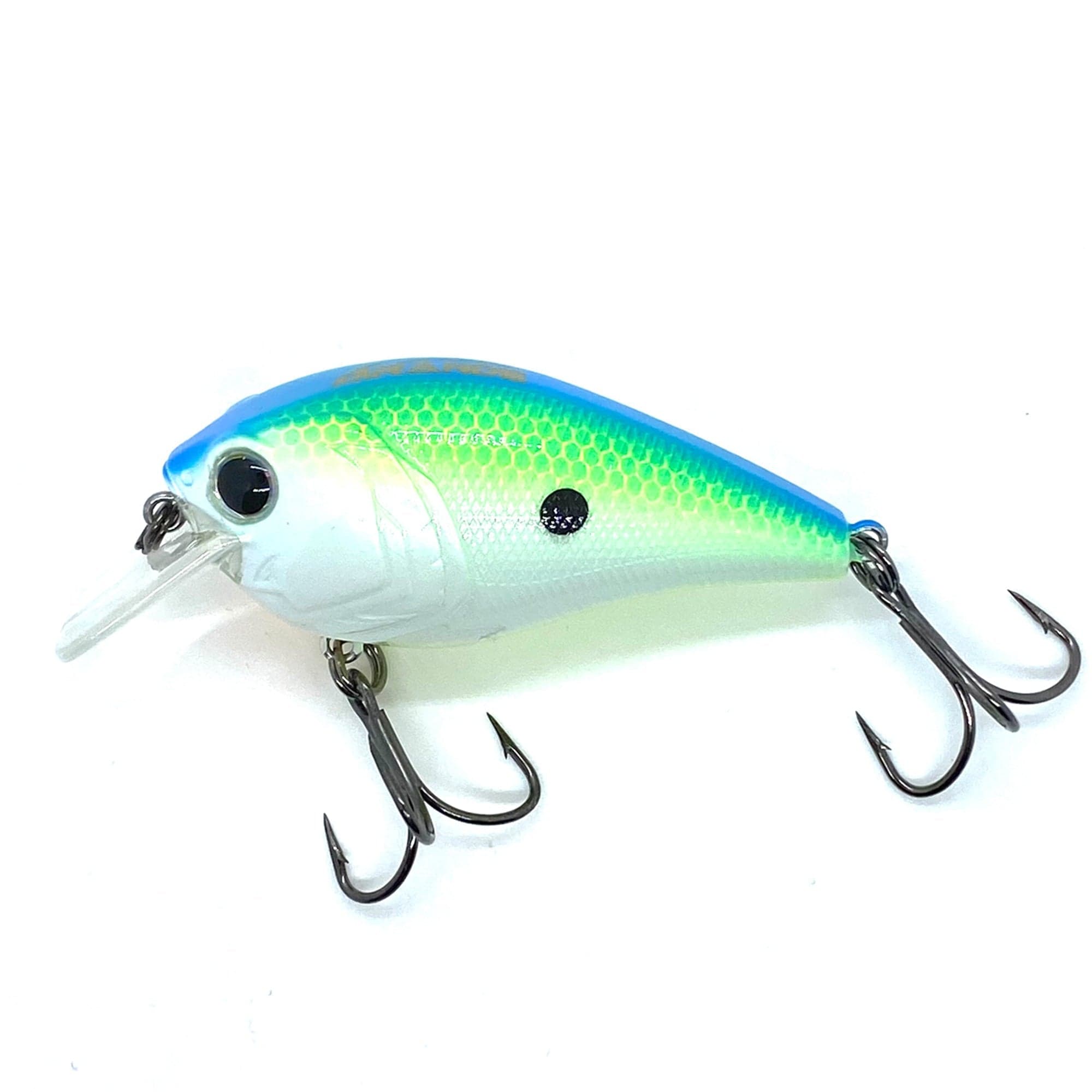 MONSTERBASS Hunter 1.5 SDR Squarebill Crankbait | Color: Bluegill Rage Blue Chartreuse Black Back Citrus Shad Craw