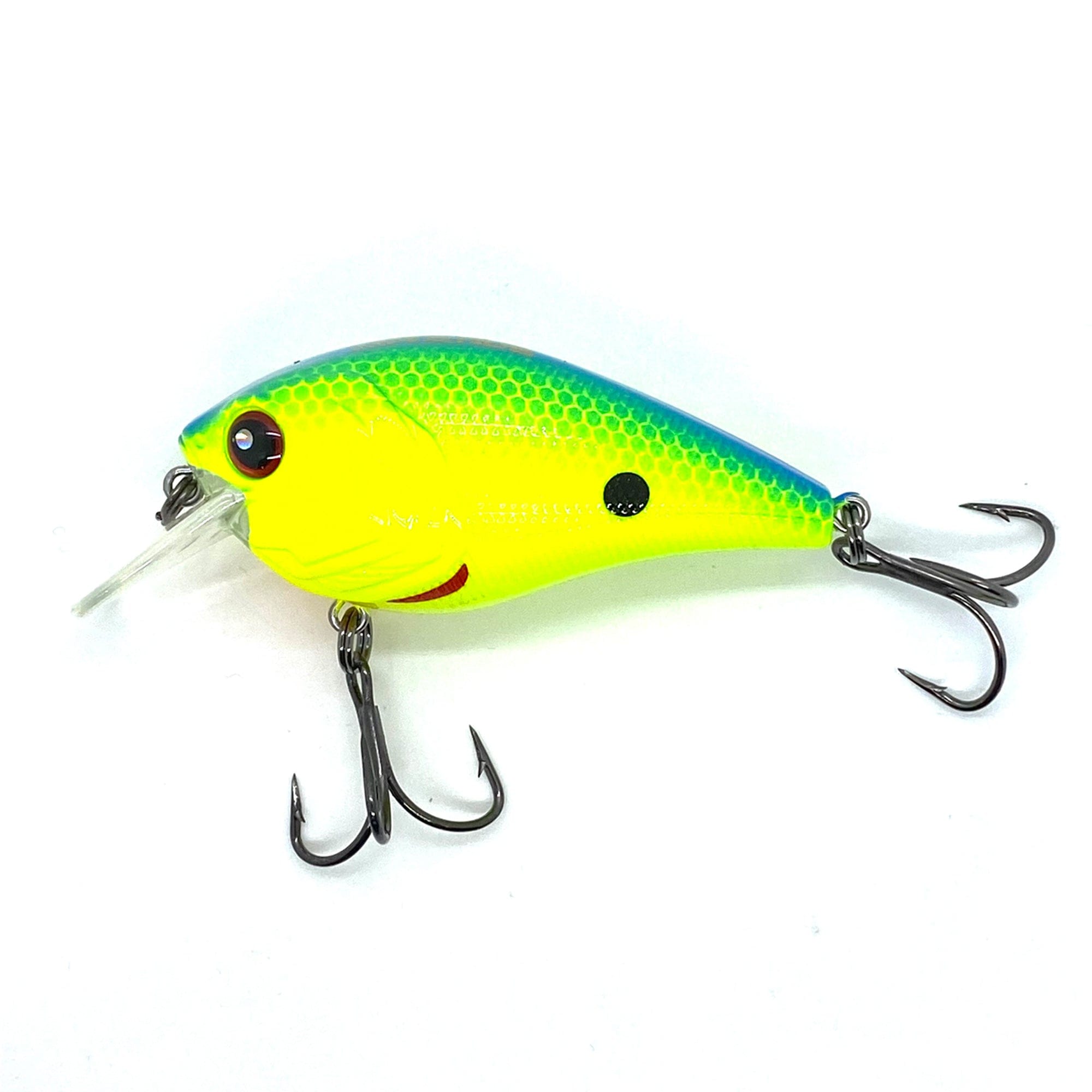 MONSTERBASS Hunter 1.5 SDR Squarebill Crankbait | Color: Bluegill Rage Blue Chartreuse Black Back Citrus Shad Craw
