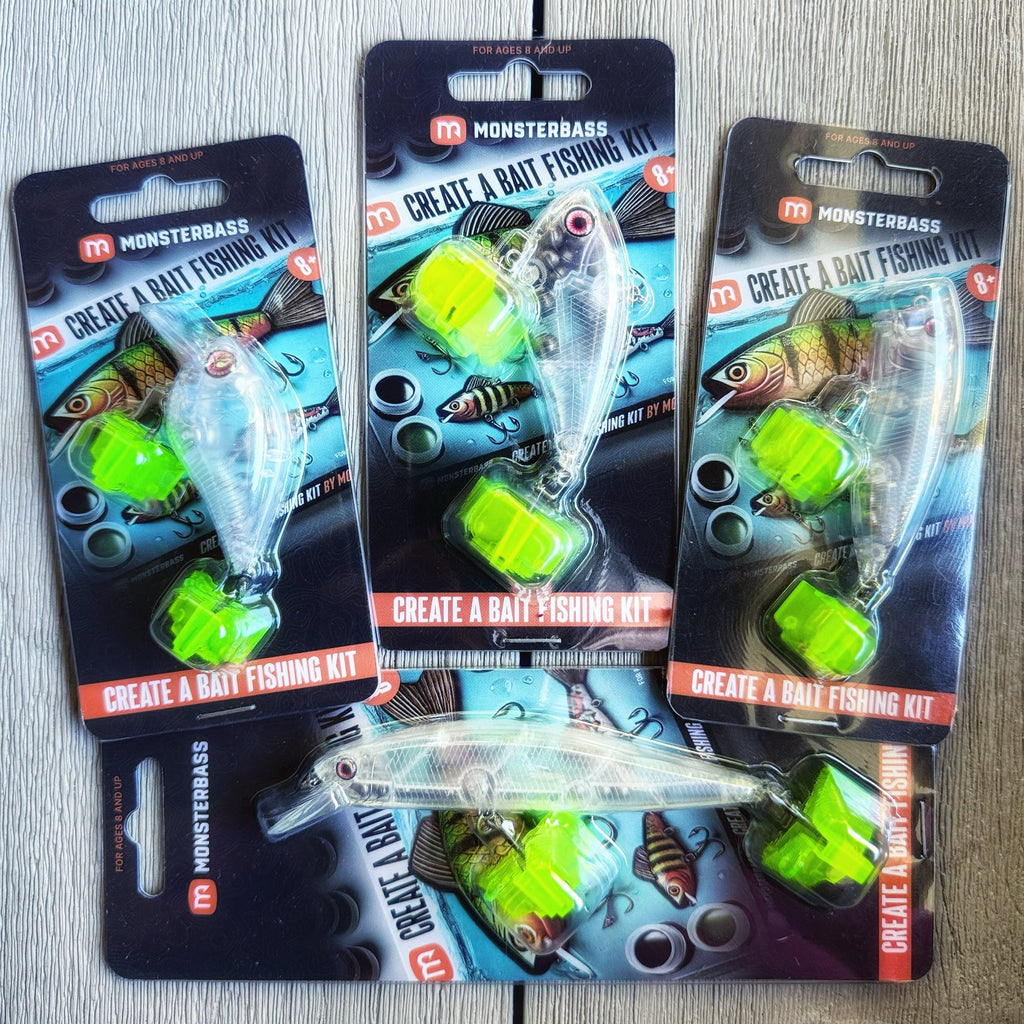 MONSTERBASS Kids Create a Bait Fishing Kit | Size: Fun Size Super