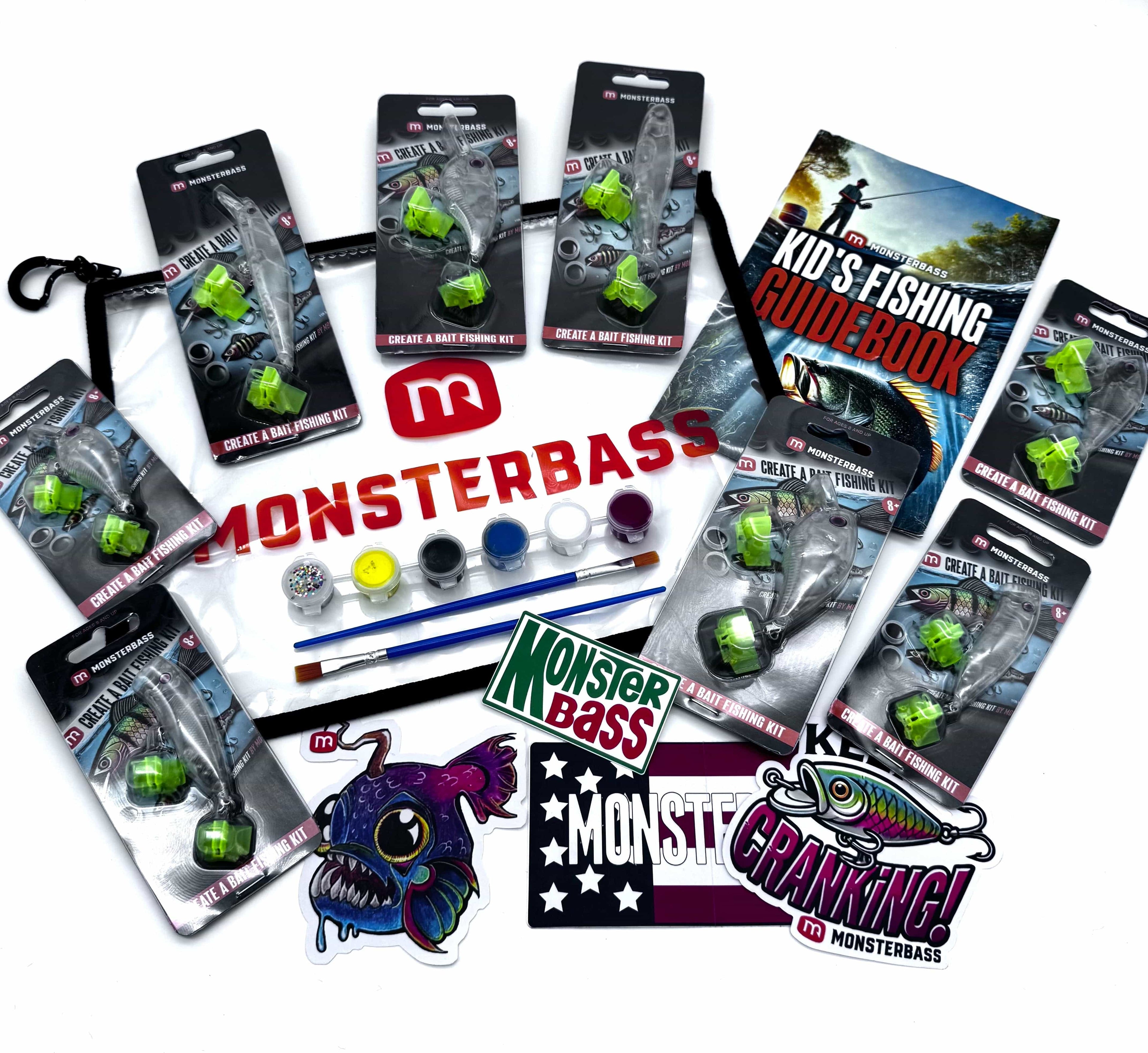 MONSTERBASS Kids Create a Bait Fishing Kit | Size: Fun Size Super