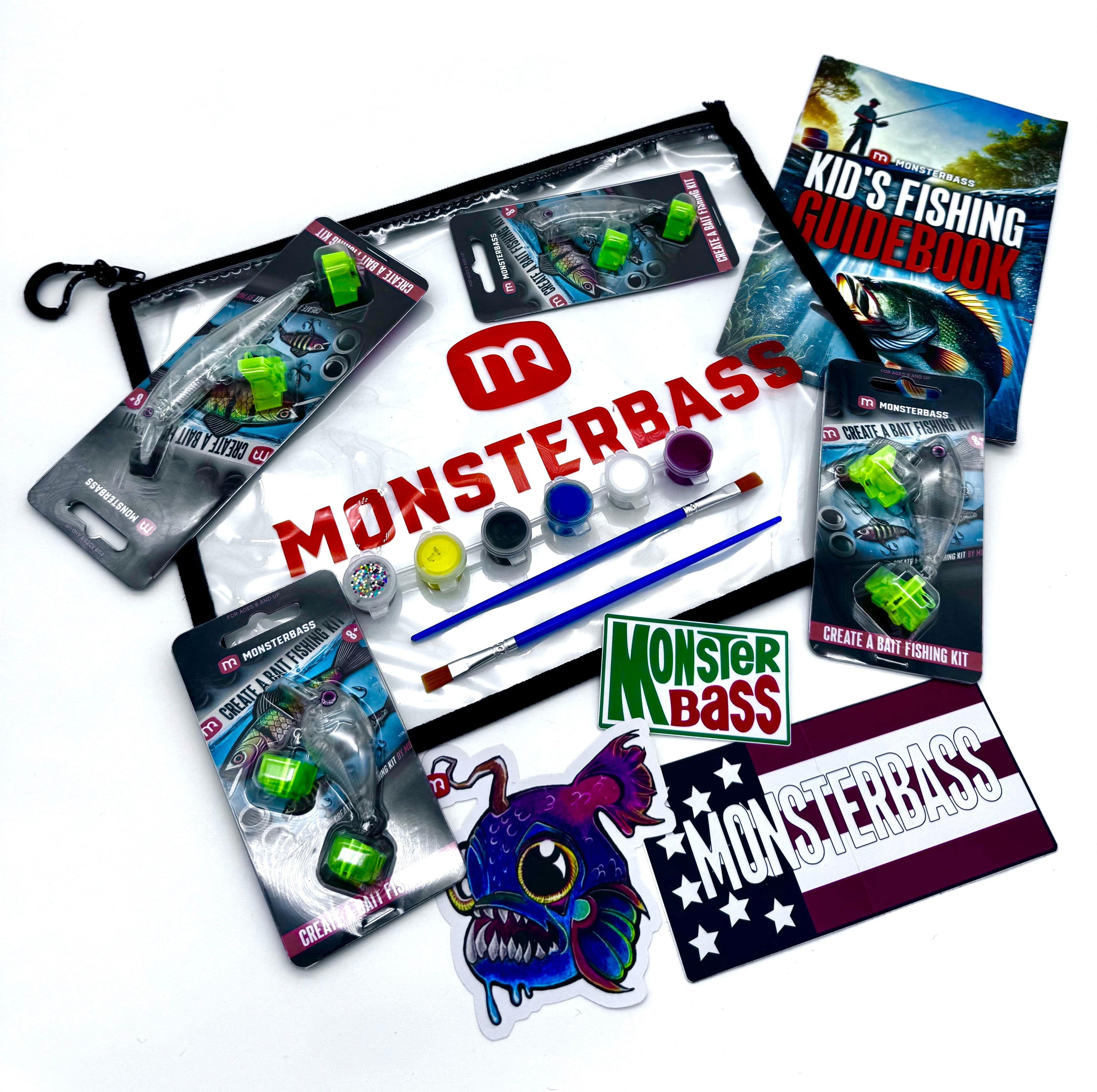 MONSTERBASS Kids Create a Bait Fishing Kit | Size: Fun Size Super