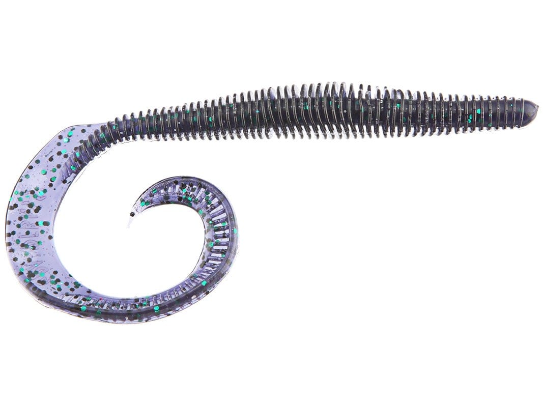 MONSTERBASS Megatail Rattlesnake 8’’ Soft Plastic Big Worm | Color: Trophy Hunter Blue Flake Green Pumpkin Watermelon