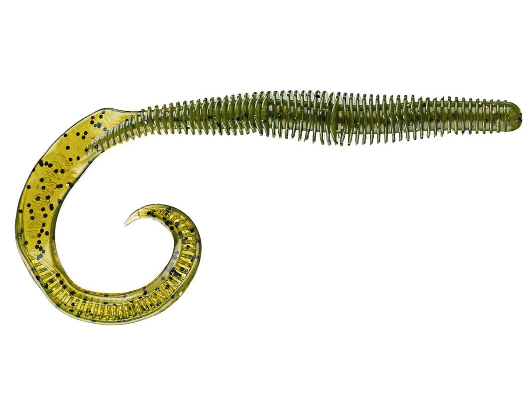 MONSTERBASS Megatail Rattlesnake 8’’ Soft Plastic Big Worm | Color: Trophy Hunter Blue Flake Green Pumpkin Watermelon