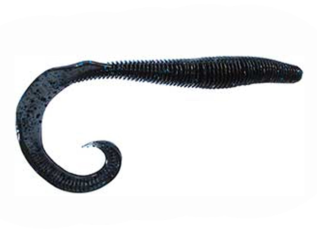 MONSTERBASS Megatail Rattlesnake 8’’ Soft Plastic Big Worm | Color: Trophy Hunter Blue Flake Green Pumpkin Watermelon