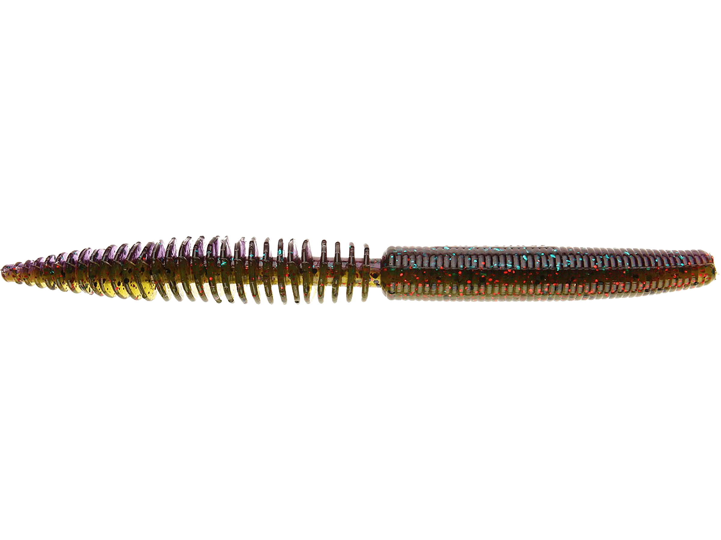 MONSTERBASS RattleSnake’O Stick Bait | 5’’ Scented Soft Plastic | Color: Ballistic Bluegill Black Blue Flk Chartreuse