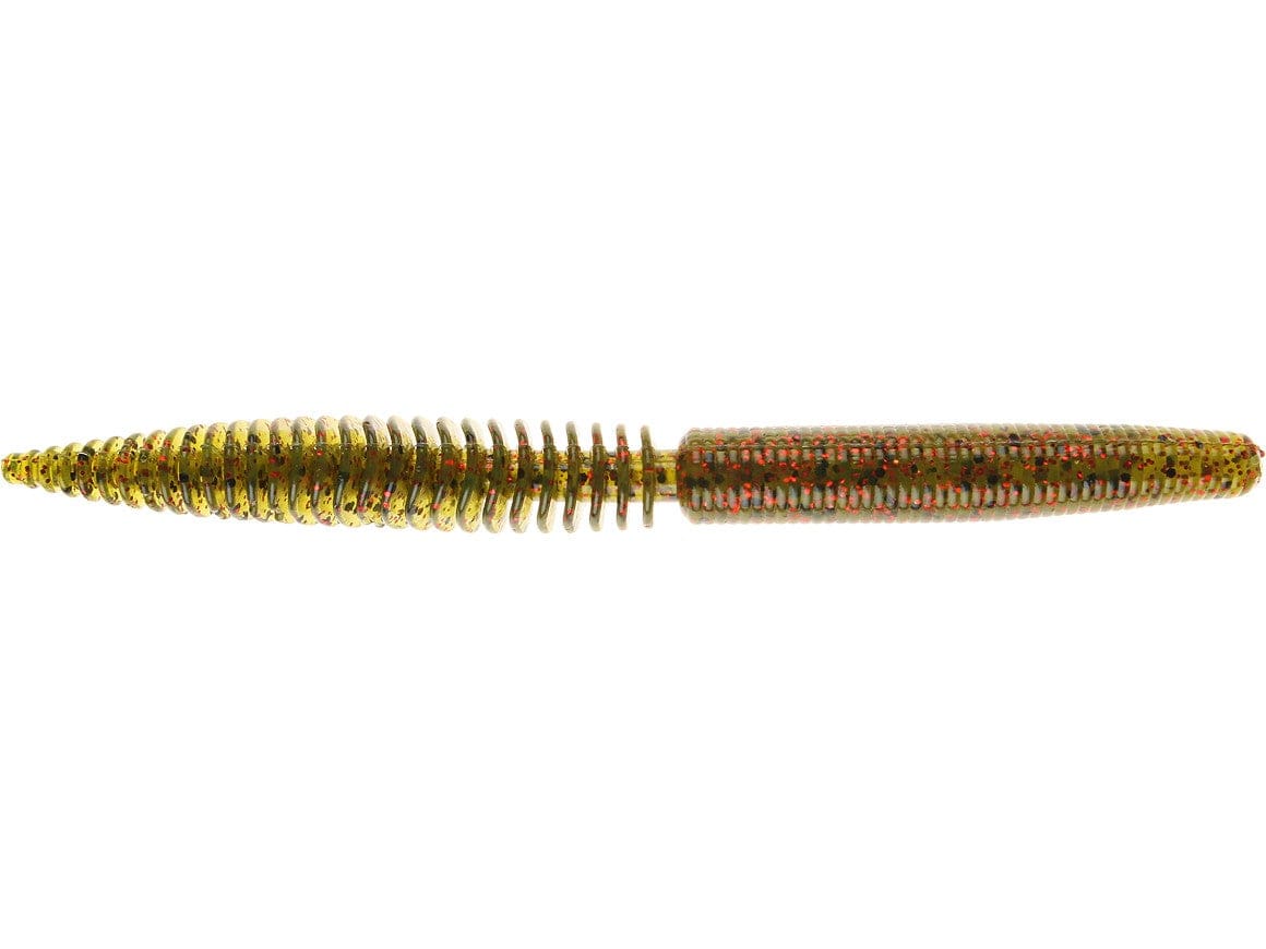 MONSTERBASS RattleSnake’O Stick Bait | 5’’ Scented Soft Plastic | Color: Ballistic Bluegill Black Blue Flk Chartreuse