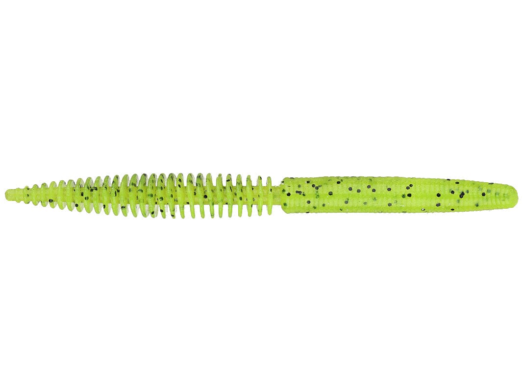 MONSTERBASS RattleSnake’O Stick Bait | 5’’ Scented Soft Plastic | Color: Ballistic Bluegill Black Blue Flk Chartreuse