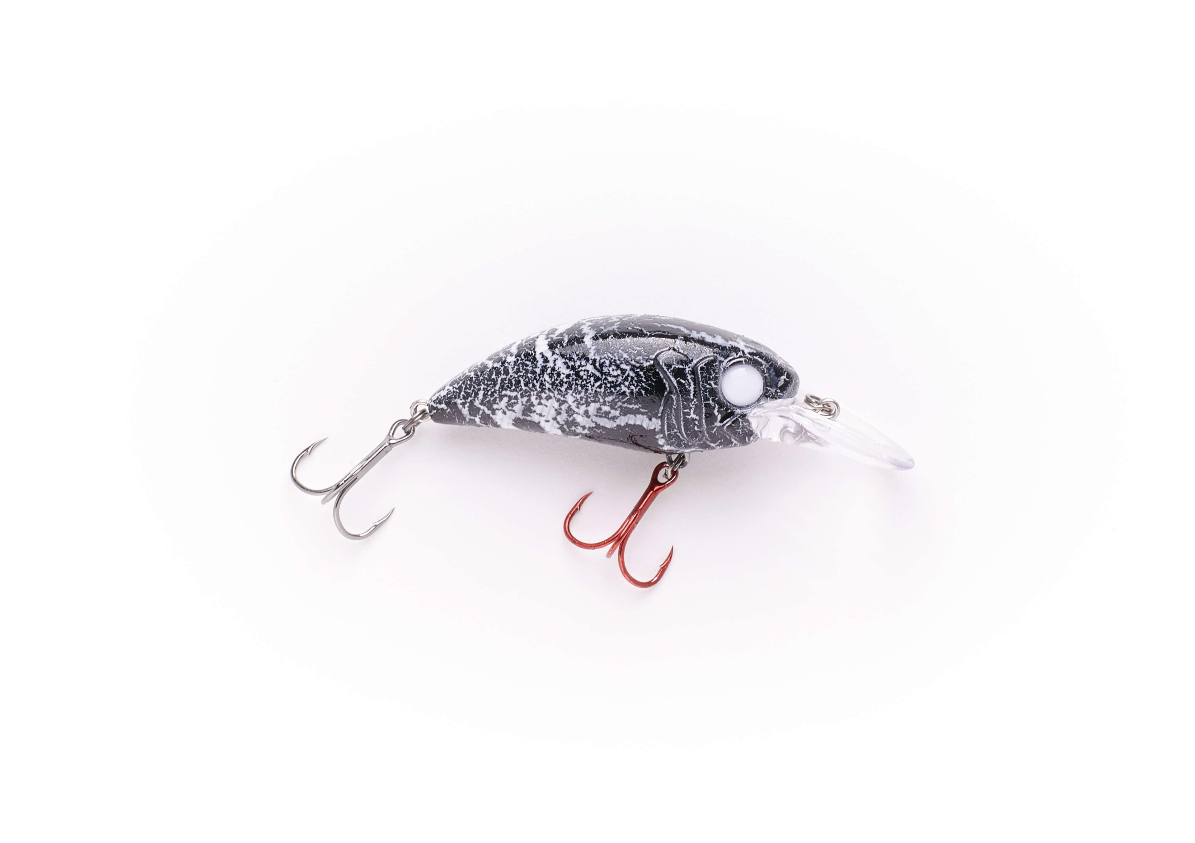 MONSTERBASS Seeker 8 Medium Diving Crankbait | ft Depth Bass Lure | Color: Blue Craw Blackout Chrome Bluegill Sexy Bone