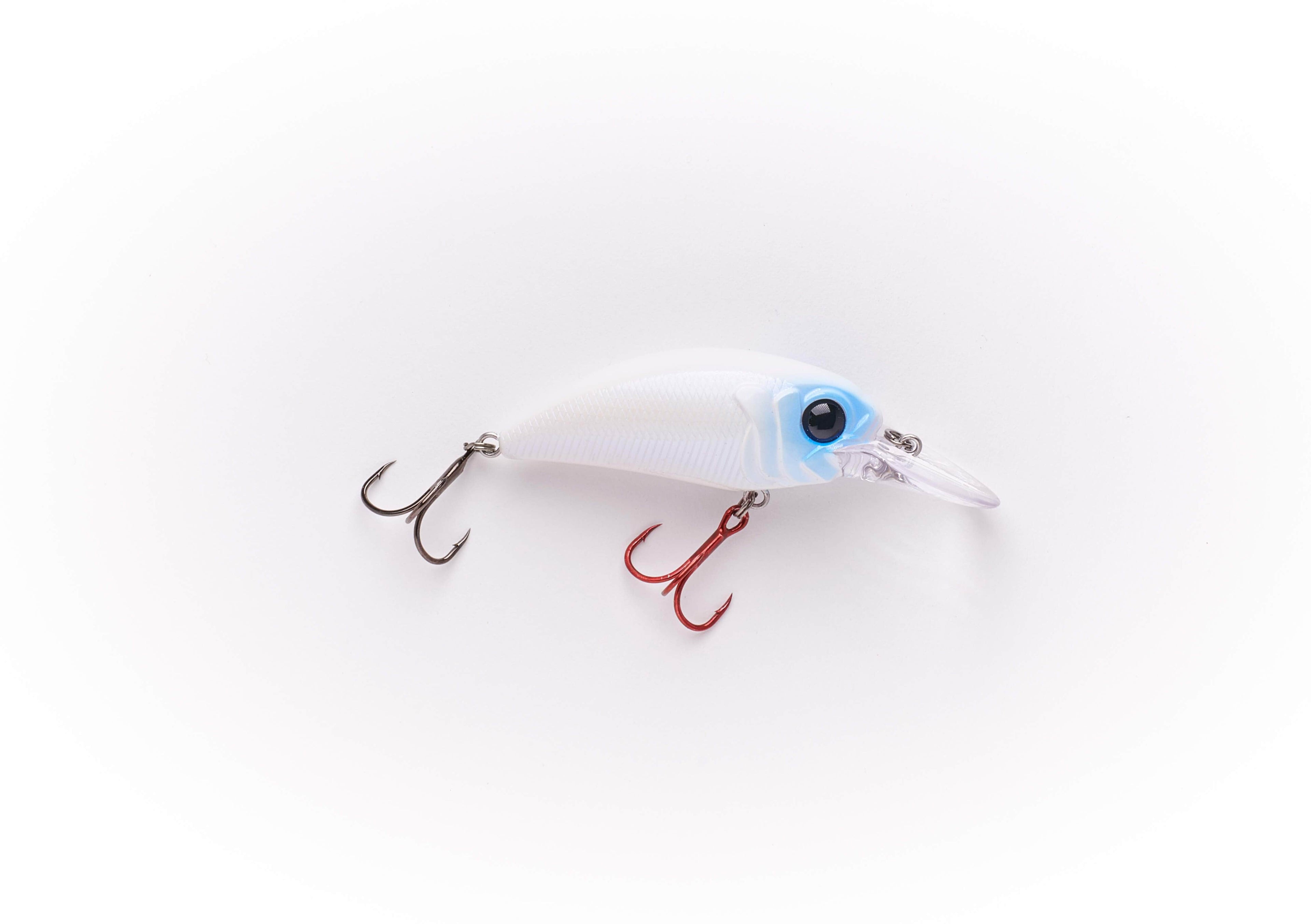 MONSTERBASS Seeker 8 Medium Diving Crankbait | ft Depth Bass Lure | Color: Blue Craw Blackout Chrome Bluegill Sexy Bone