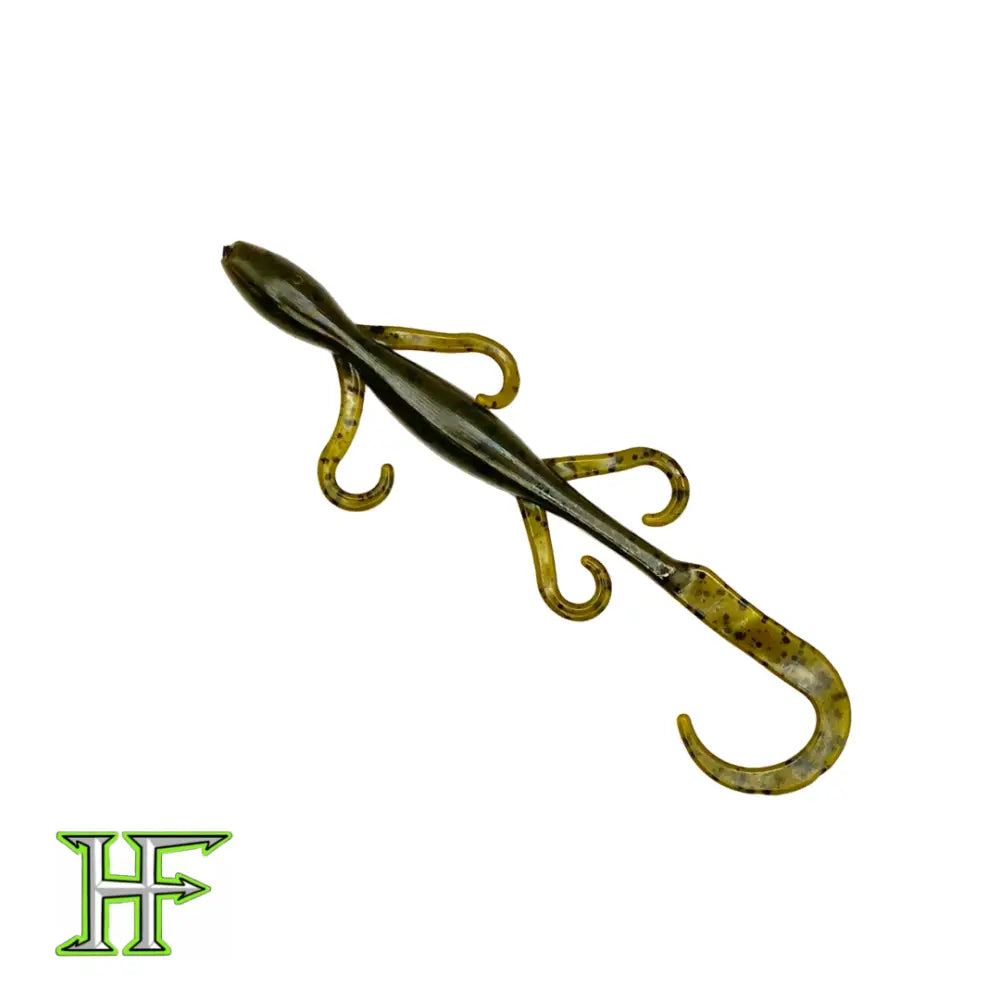 Ol’ Sally 6’’ Salamander Soft Plastic – 8-Pack | Hendrix Fishing Co. | Color(s): Midas Red Glitz White Green Pumpkin