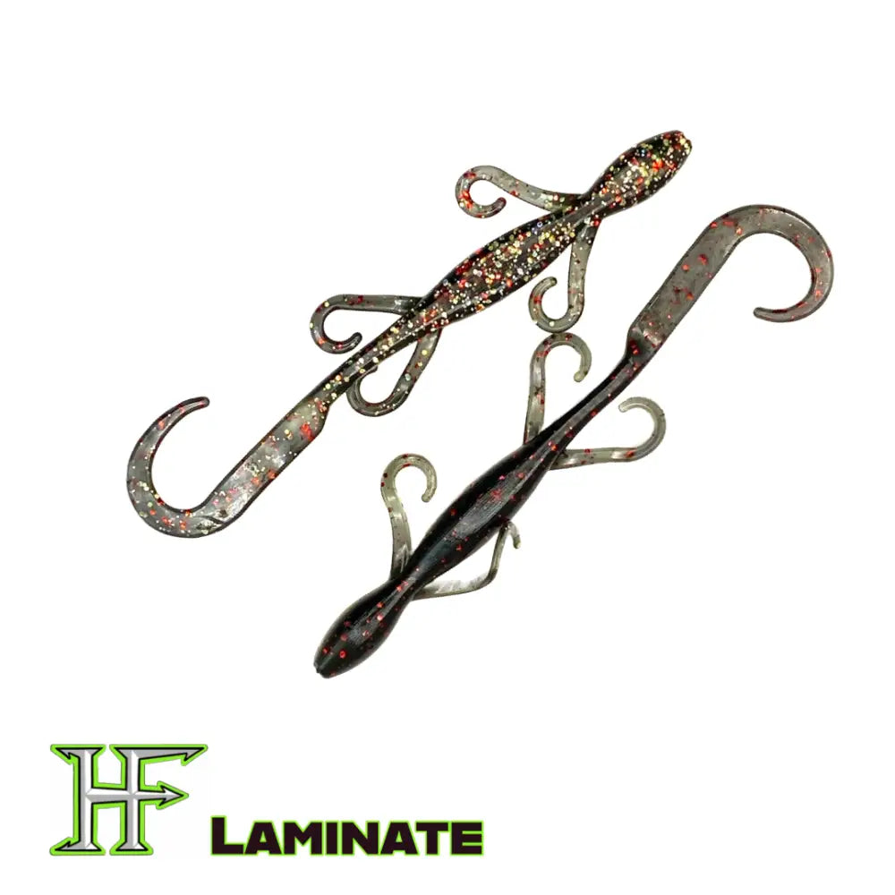 Ol’ Sally 6’’ Salamander Soft Plastic – 8-Pack | Hendrix Fishing Co. | Color(s): Midas Red Glitz White Green Pumpkin