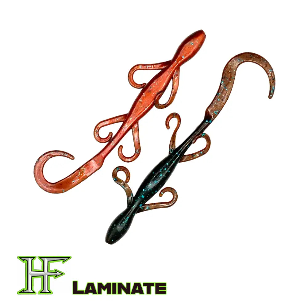 Ol’ Sally 6’’ Salamander Soft Plastic – 8-Pack | Hendrix Fishing Co. | Color(s): Midas Red Glitz White Green Pumpkin