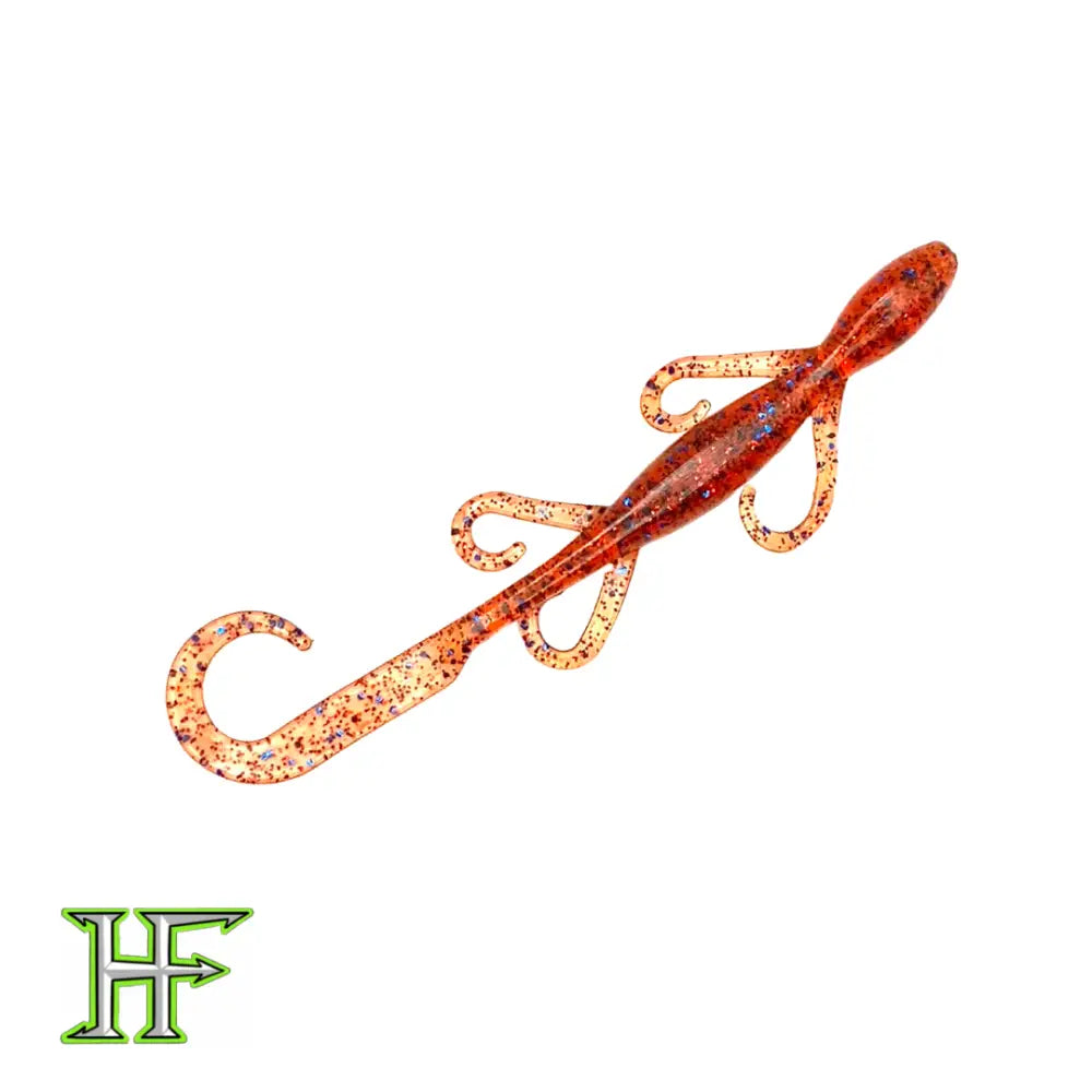 Ol’ Sally 6’’ Salamander Soft Plastic – 8-Pack | Hendrix Fishing Co. | Color(s): Midas Red Glitz White Green Pumpkin