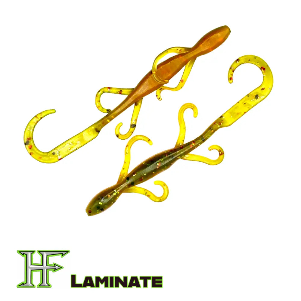 Ol’ Sally 6’’ Salamander Soft Plastic – 8-Pack | Hendrix Fishing Co. | Color(s): Midas Red Glitz White Green Pumpkin