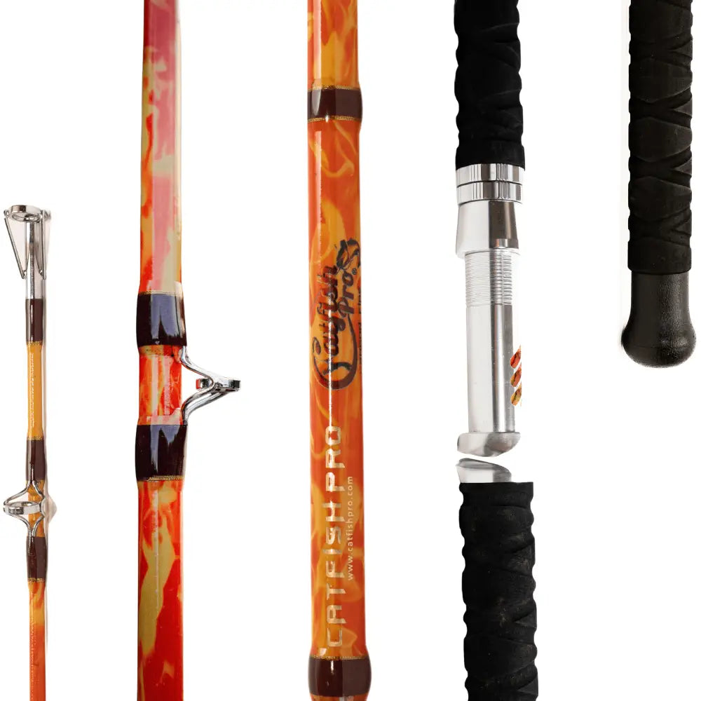 Orange Dragon Fire Casting Glow Rod | Action: Medium Medium-Heavy Heavy - Catfish