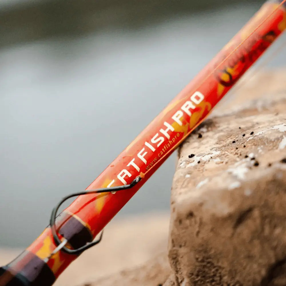 Orange Dragon Fire Spinning Glow Rod | Action: Medium Medium-Heavy Heavy - Catfish