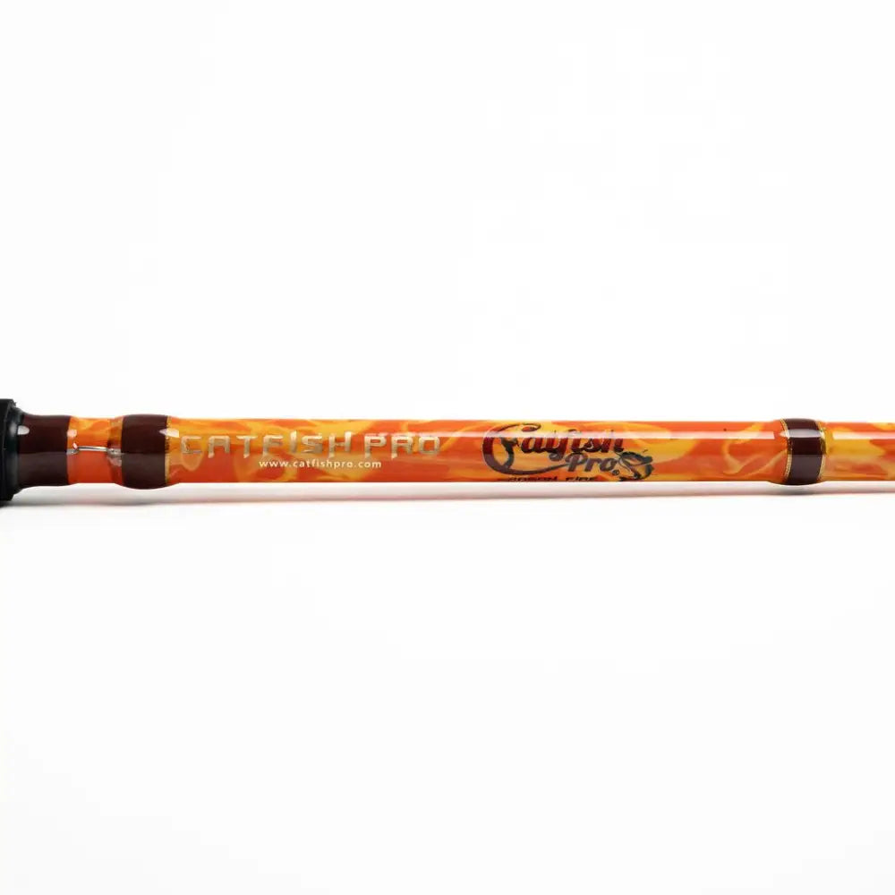 Orange Dragon Fire Spinning Glow Rod | Action: Medium Medium-Heavy Heavy - Catfish