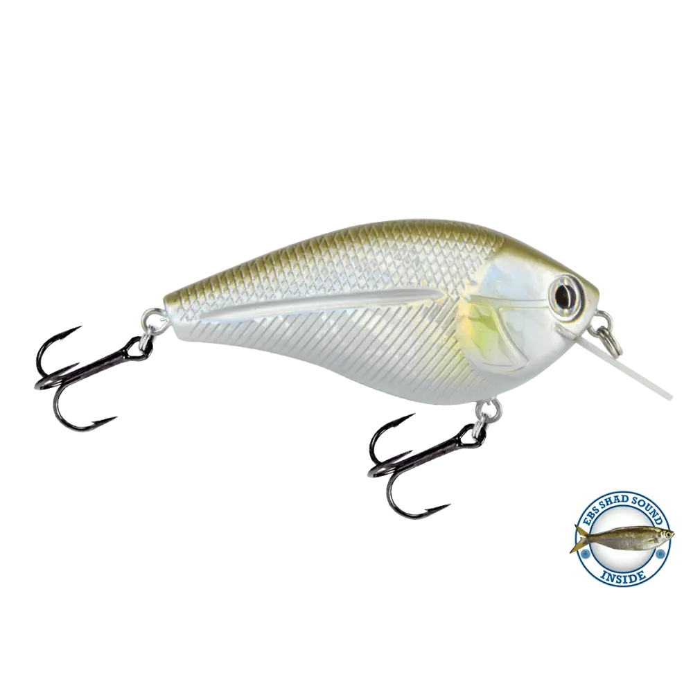 Primetyme SQ 2.0 Square Bill Crankbait – EBS Sound Technology | Color: Chartreuse Splatter Shad Back Pearl Sunrise