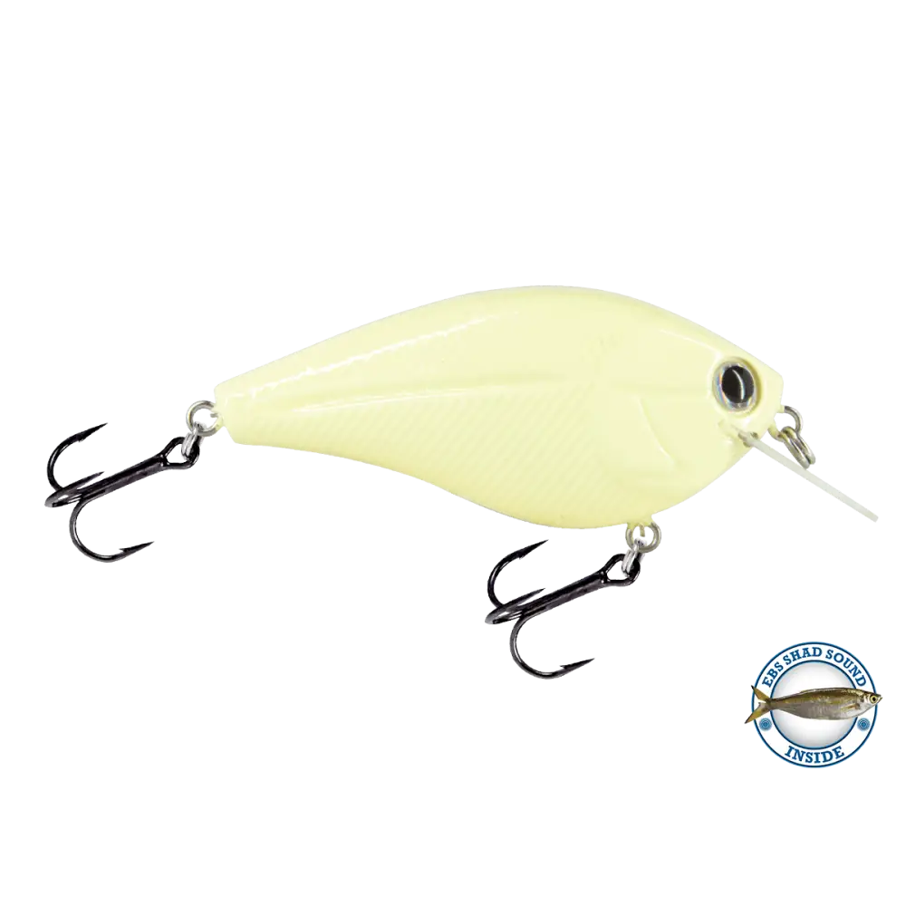 Primetyme SQ 2.0 Square Bill Crankbait – EBS Sound Technology | Color: Chartreuse Splatter Shad Back Pearl Sunrise