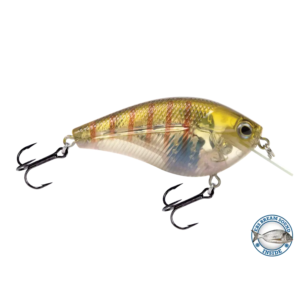 Primetyme SQ 2.0 Square Bill Crankbait – EBS Sound Technology | Color: Chartreuse Splatter Shad Back Pearl Sunrise