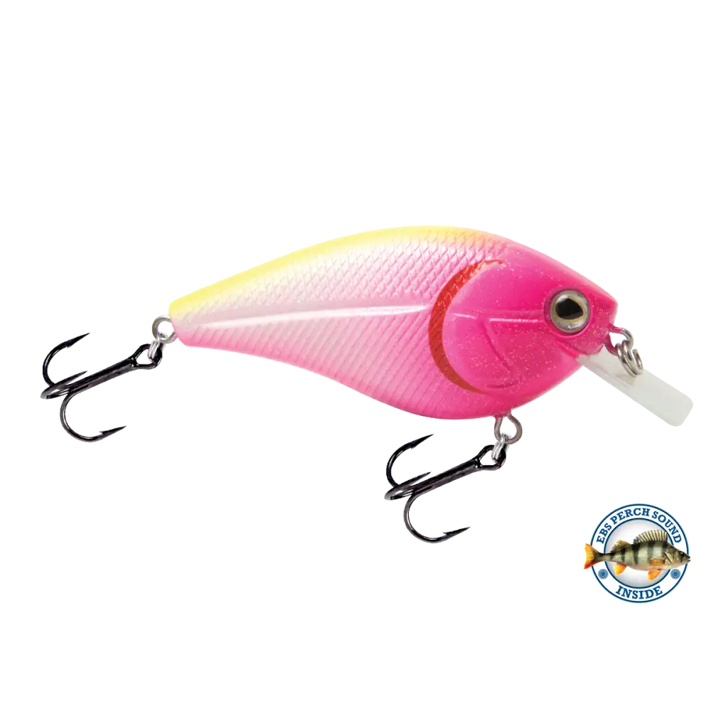 Primetyme SQ 2.0 Square Bill Crankbait – EBS Sound Technology | Color: Chartreuse Splatter Shad Back Pearl Sunrise