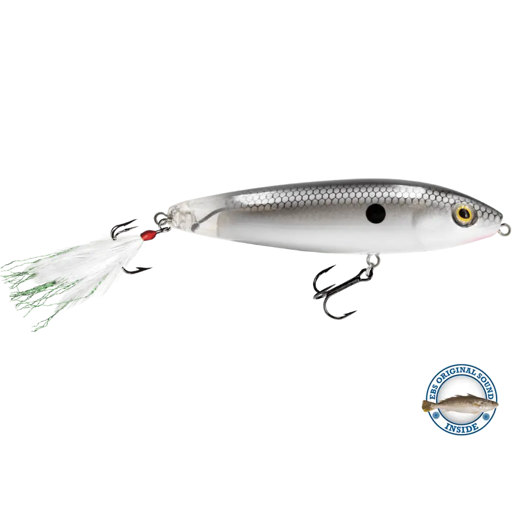 Pro Sizzle Walk-the-Dog Topwater with Illuminated Tail – EBS Sound Technology | Color: Natural Perch Sexy Melon XXX