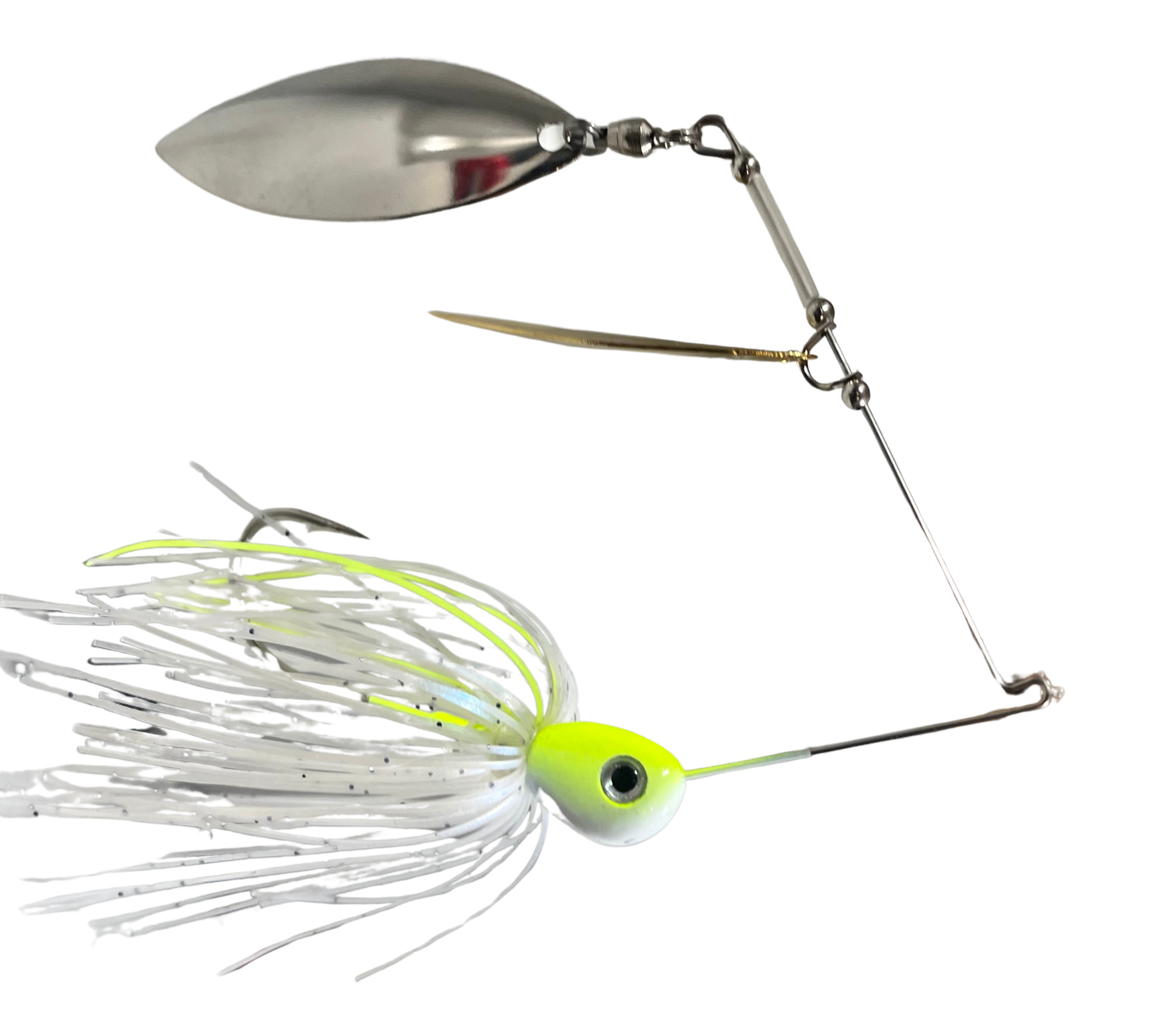 Pulse Fish Lures Double Willow Blade Spinnerbait - 3/8 oz / Glimmertreuse
