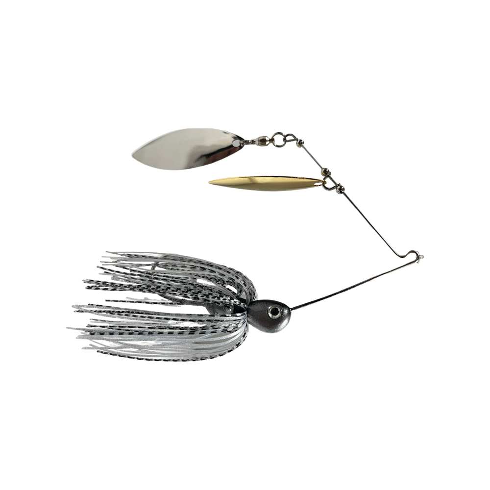 Pulse Fish Lures Double Willow Blade Spinnerbait - 3/8 oz / Natural Shad