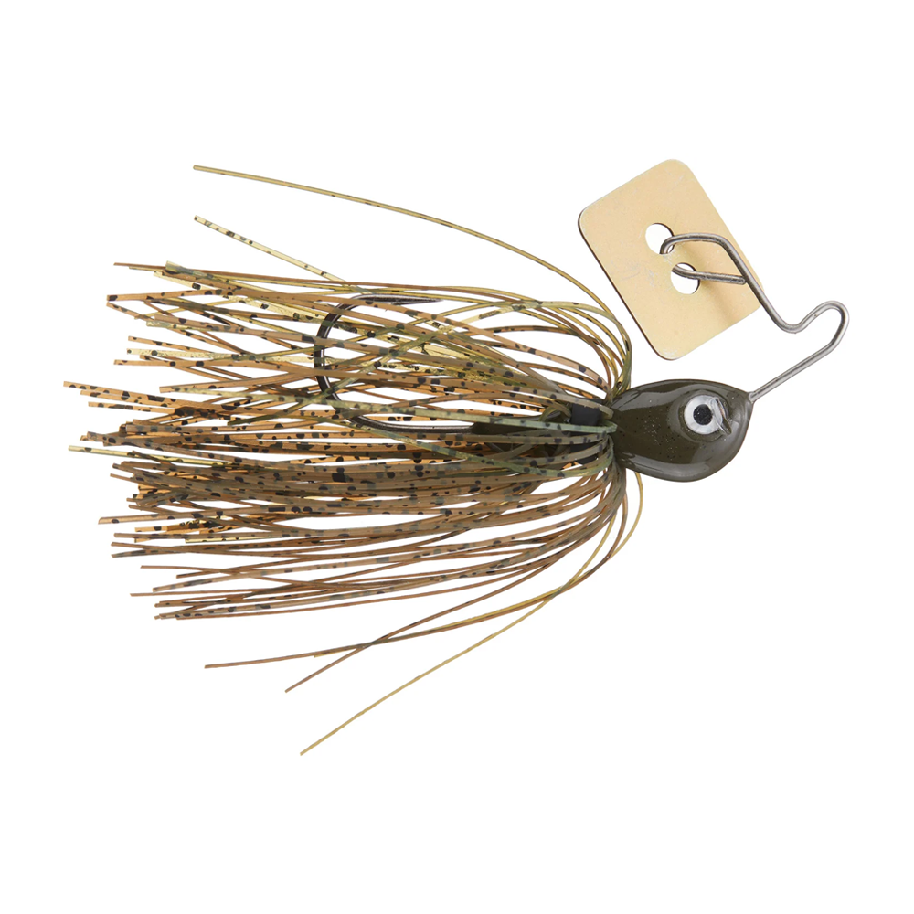 Pulse Fish Side Piece – Wire Frame Bladed Jig with Unique Hunting Action | Color: Black/Blue Bluegill Chartreuse/White