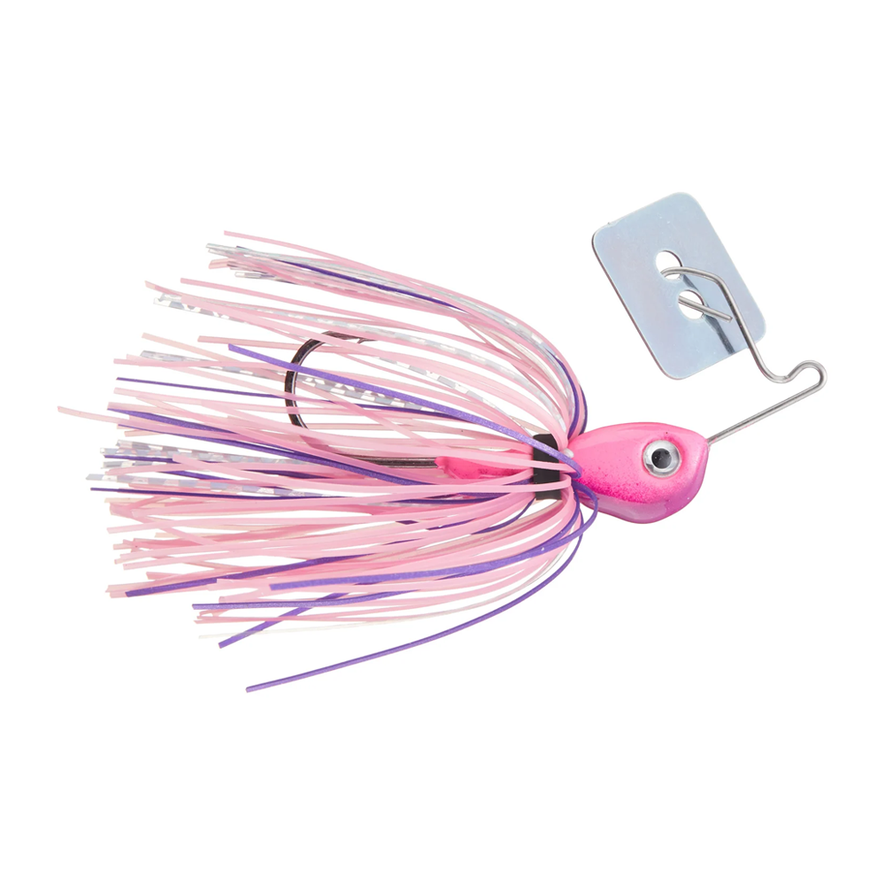 Pulse Fish Side Piece – Wire Frame Bladed Jig with Unique Hunting Action | Color: Black/Blue Bluegill Chartreuse/White