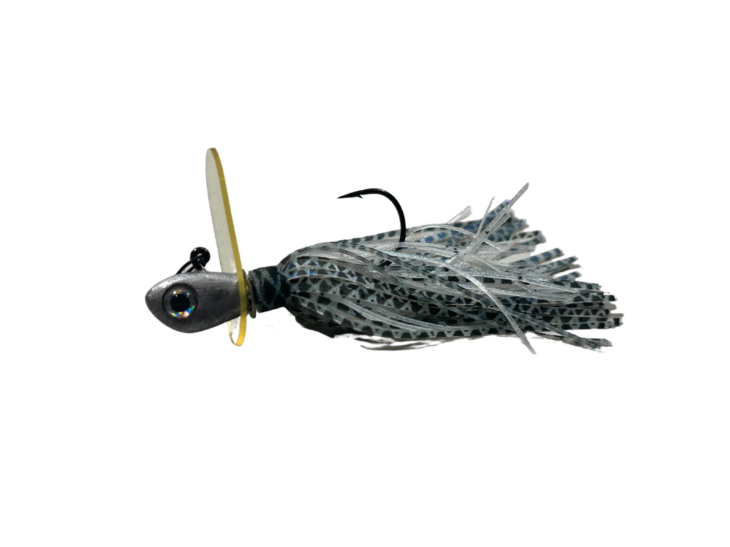 Pulse Fish Skirted Jig – Semi-Weedless Bass (Limited Edition) | Size: 1/4oz 5/8oz | Color: Black/Blue Junebug