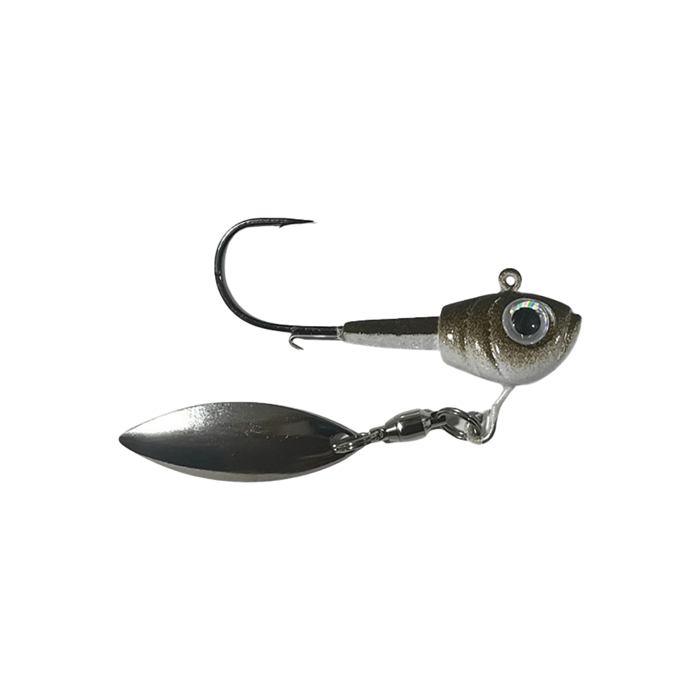 Pulse Fish Spinnin’ PJ – Matt Arey Signature Underspin | Size: 3/8 oz 1/4 1/2 | Color: Pearl Albino Smokie TN Shad