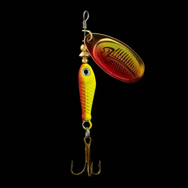 Rotating Metal Spinner Fishing Lure 9.1g 7cm – Sequin Hard Bait with Treble Hook for Bass Pike Carp & Trout | Color: