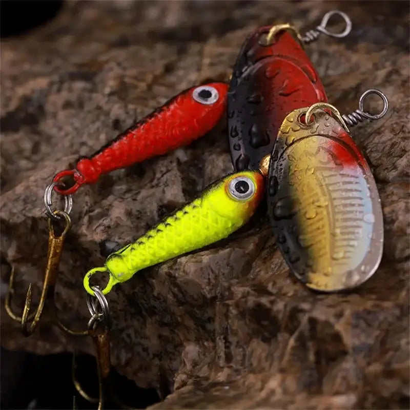 Rotating Metal Spinner Fishing Lure 9.1g 7cm – Sequin Hard Bait with Treble Hook for Bass Pike Carp & Trout | Color: