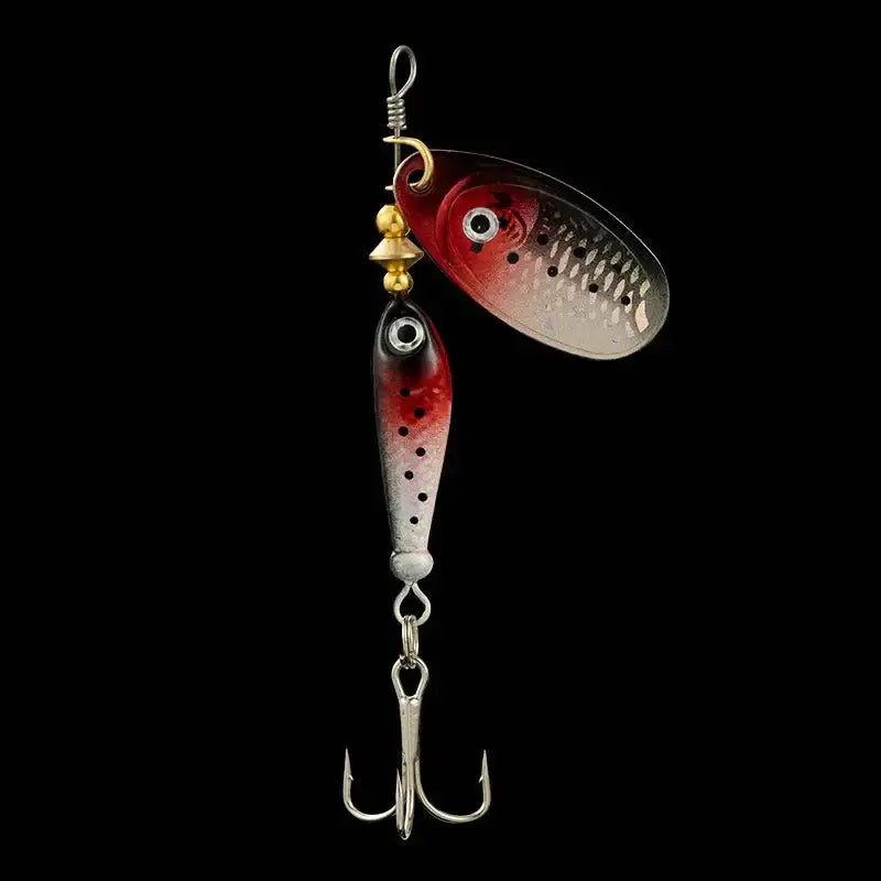Rotating Metal Spinner Fishing Lure 9.1g 7cm – Sequin Hard Bait with Treble Hook for Bass Pike Carp & Trout | Color: