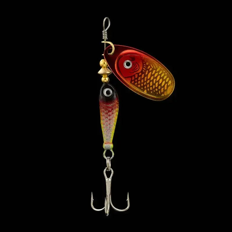 Rotating Metal Spinner Fishing Lure 9.1g 7cm – Sequin Hard Bait with Treble Hook for Bass Pike Carp & Trout | Color: