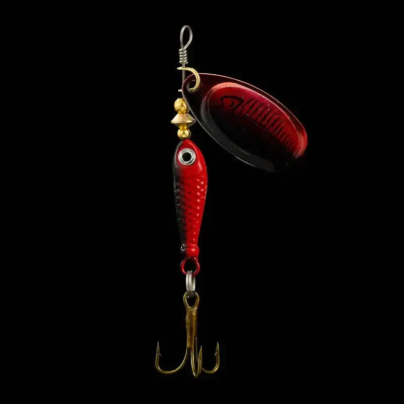 Rotating Metal Spinner Fishing Lure 9.1g 7cm – Sequin Hard Bait with Treble Hook for Bass Pike Carp & Trout | Color: