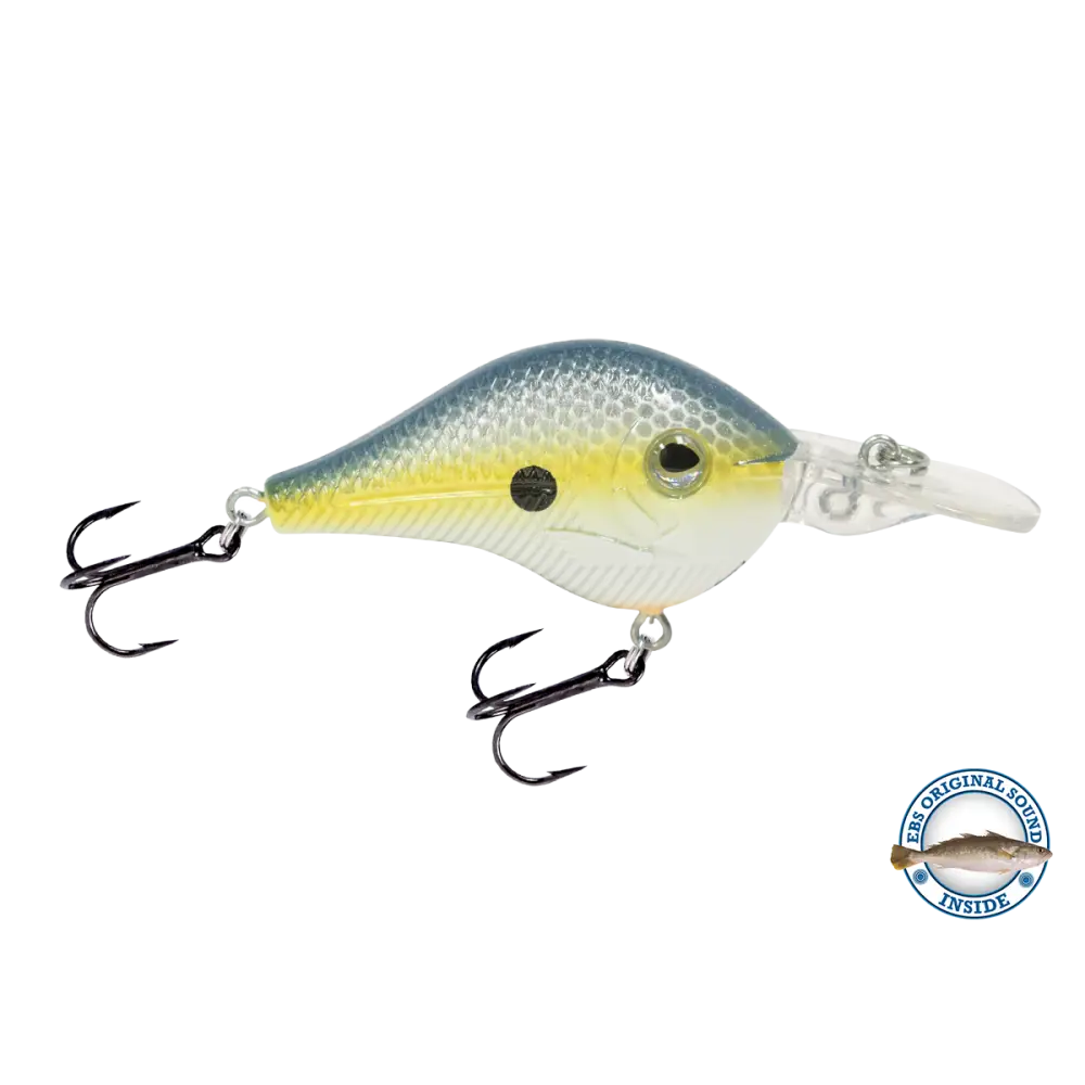 Shredder 53 Finesse Crankbait – EBS Sound Technology | Color: Melon Shad Chartreuse Splatter Back Pearl AYU XXX
