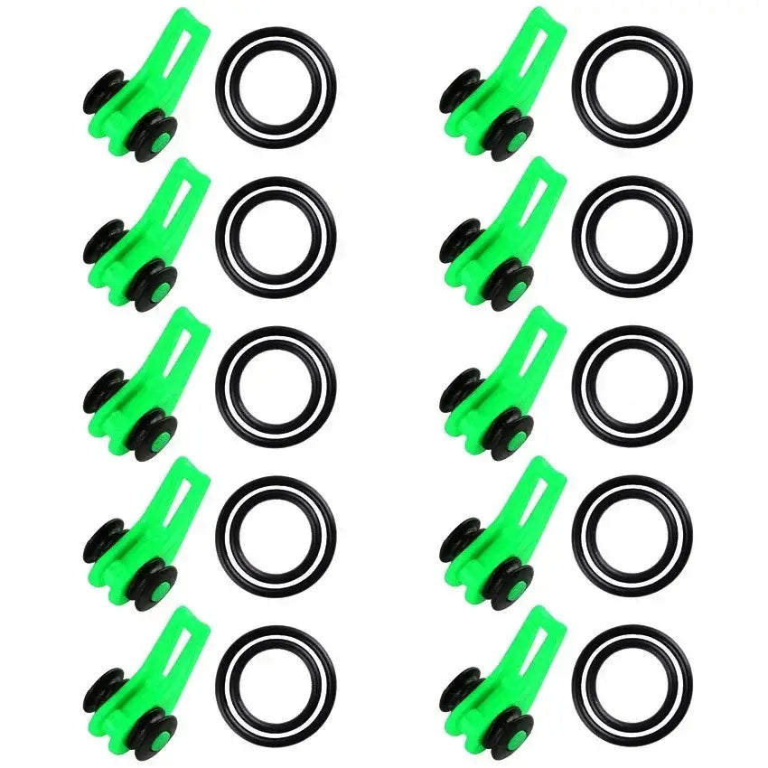 Silicone Rod Hook Keepers – Secure Lure & Jig Holder for Fishing Rods (10 Pack Green) | Color: 10 PCS Green - Holders